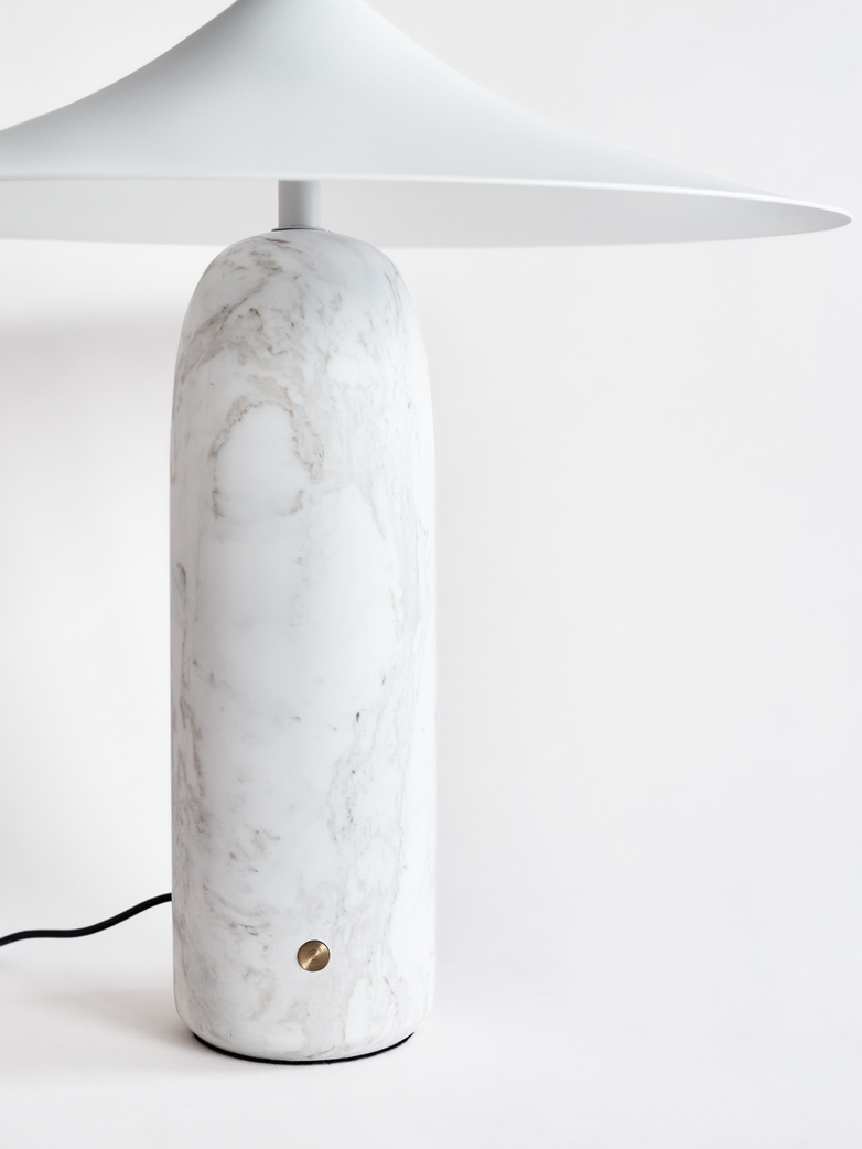 Kine Table Lamp - White Marble