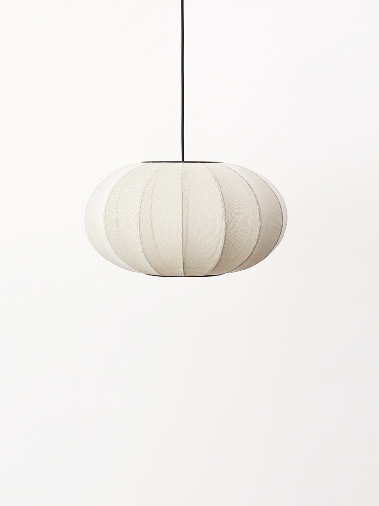 Knit-Wit Oval Pendant 45 - Pearl White