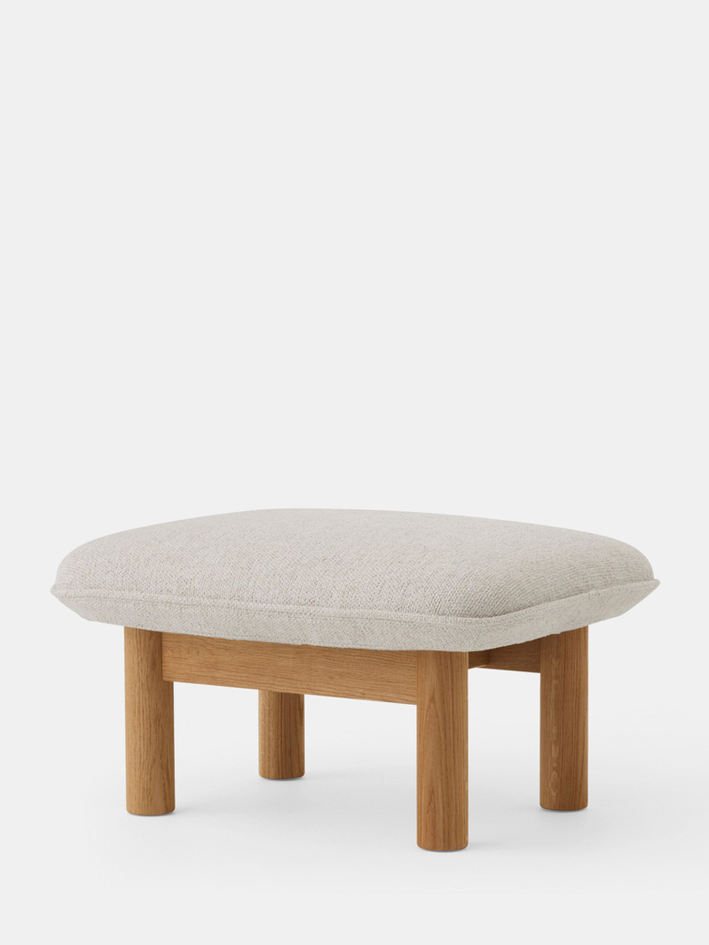 Brasilia Ottoman - Moss - Natural Oak
