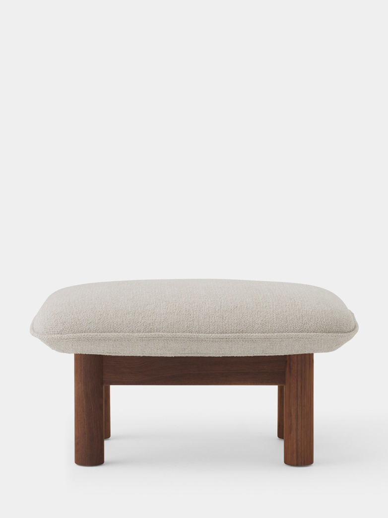 Brasilia Ottoman - Moss - Dark Stained Oak