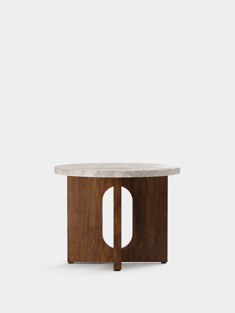 Androgyne Side Table - Walnut - Kunis Breccia - 50