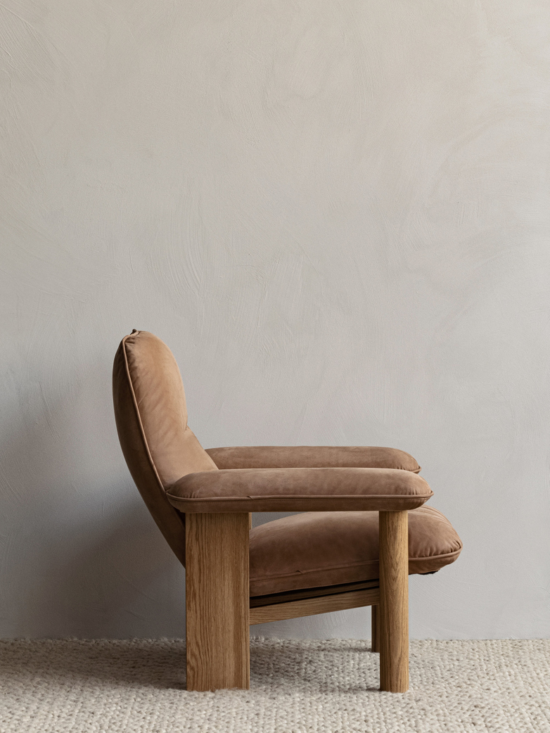 Brasilia Lounge Chair - Camel Leather