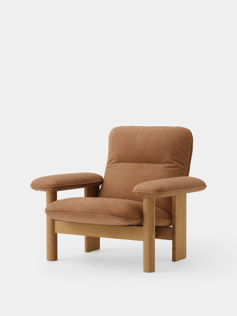 Brasilia Lounge Chair - Camel Leather