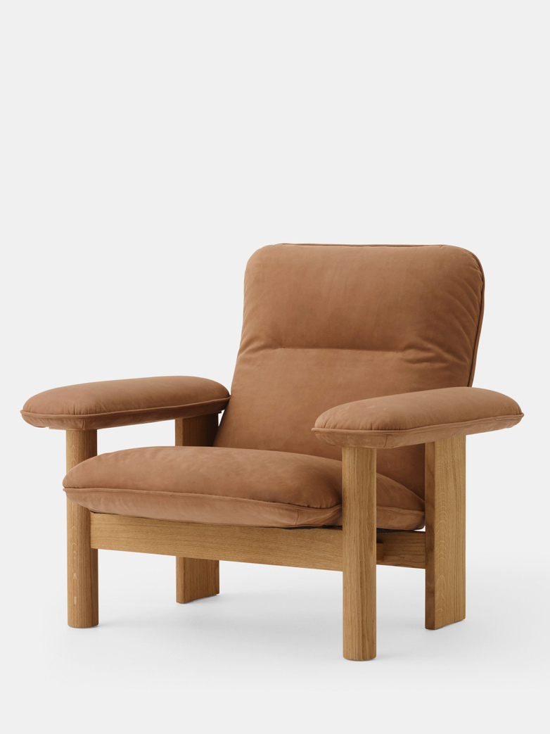 Brasilia Lounge Chair - Camel Leather