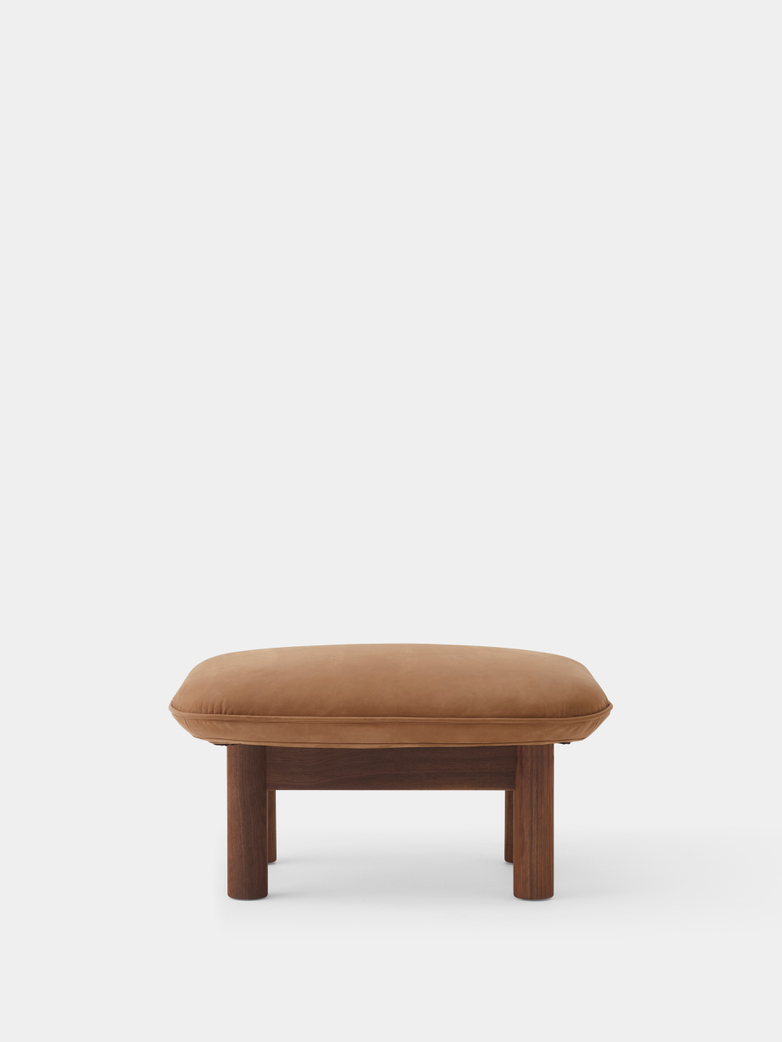 Brasilia Ottoman - Camel Leather