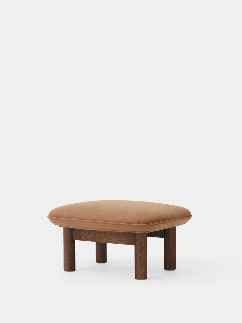 Brasilia Ottoman - Camel Leather