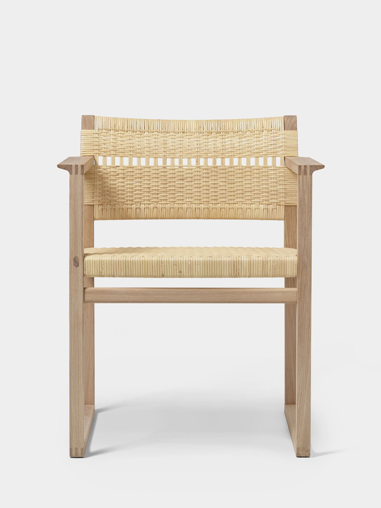 BM62 Armchair - Cane Wicker/Light Oiled Oak