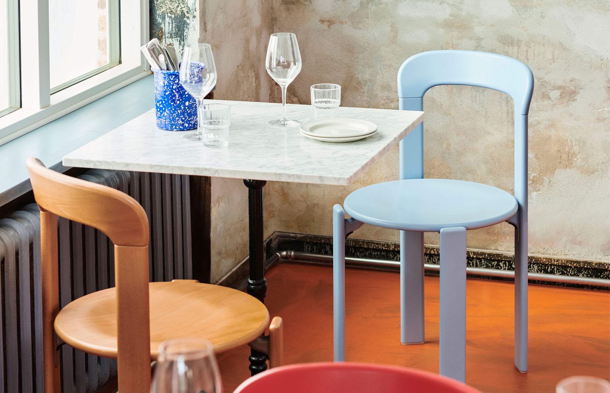 44047 18d651a9ed Rey Chair Slate Blue Wb Lacquer Beech Rey Chair Scarlet Red Wb Lacquer Beech Enamel Utensil Holder Speckle Blue Portrait