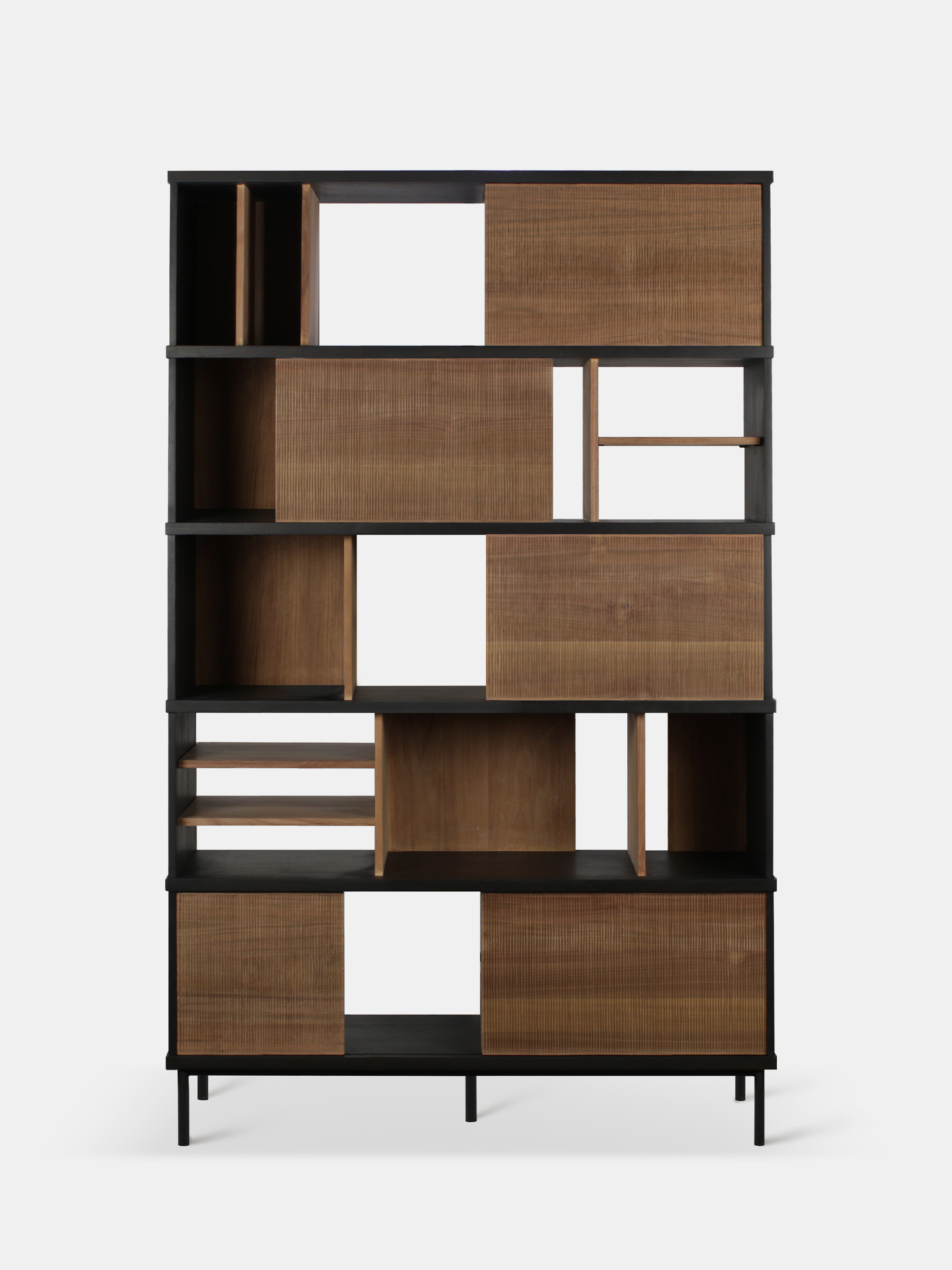 44571 31fb53bb02 10144 Teak Oscar Rack 5 Sliding Doors 120x40x195 F Doors Portrait