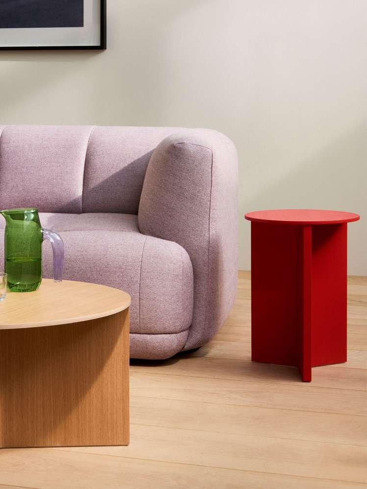 Hay — Slit Table Wood Round High - 35cm — Side tables | Artilleriet
