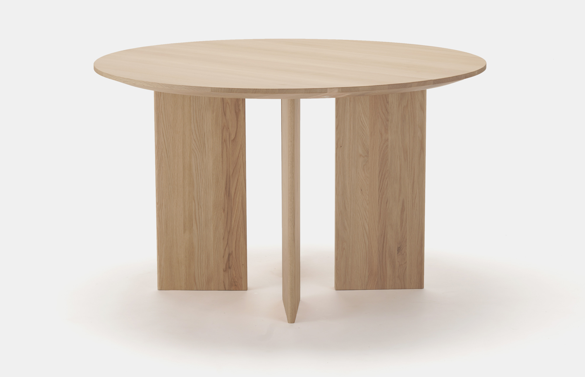 48811 59a5ea5c3f A Dt03 Round Dining Table Pure Oak 120 Cm Front Portrait