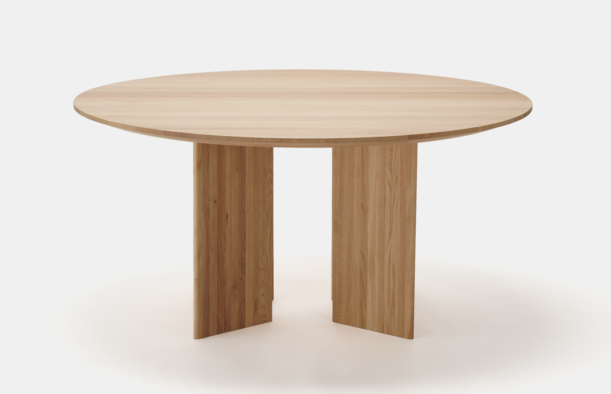 48812 75d3073f63 A Dt03 Round Dining Table Pure Oak 150 Cm Front Portrait