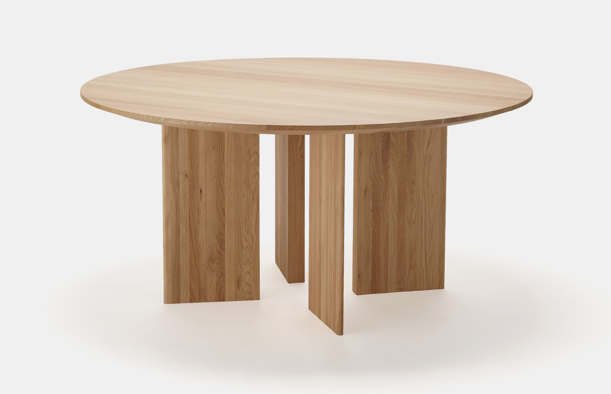48812 D89fbddd2e A Dt03 Round Dining Table Pure Oak 150 Cm Side Portrait