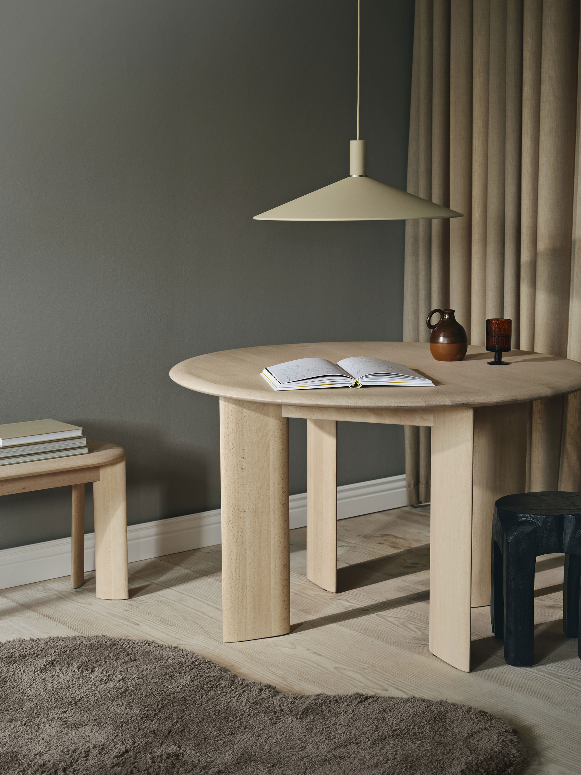 51467 8d226fc5ea Ferm Living Bevel Table White Oiled Oak 1 Portrait
