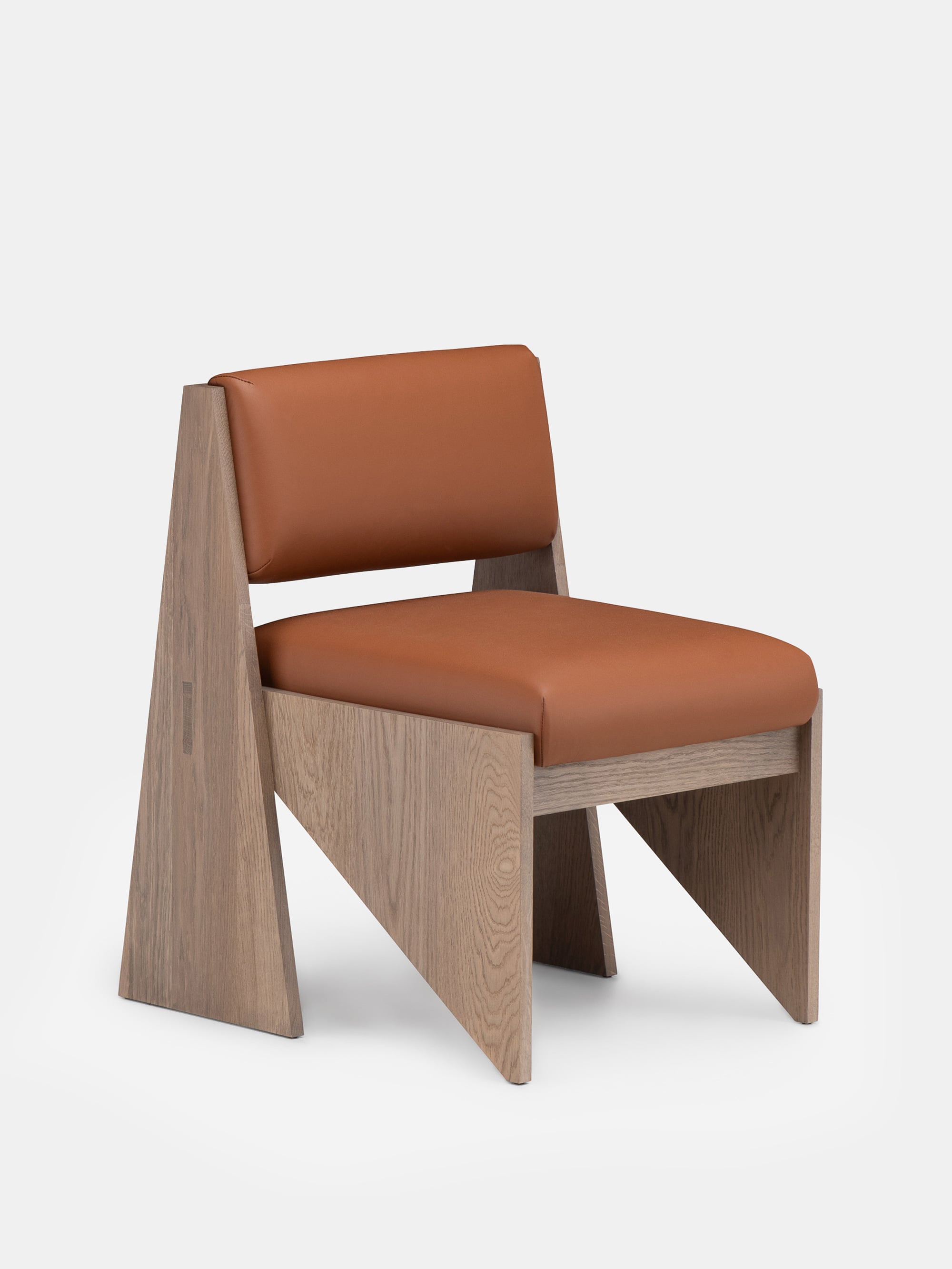52157 394ff18328 179 Altair Chair By Anthony Guerree In Oxidised Oak And Brown Natural Grain Leather Portrait