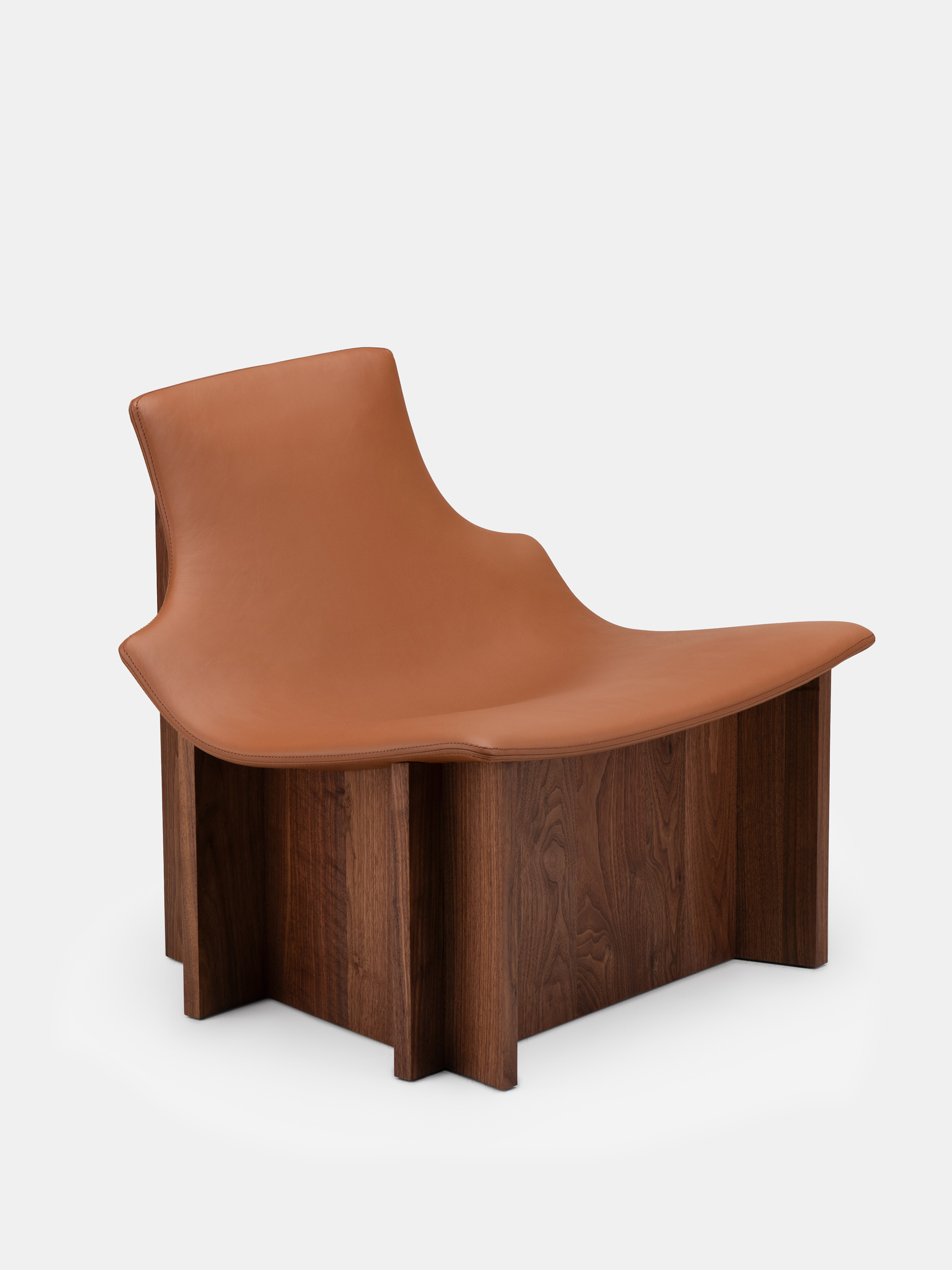 52188 361998c69b 178 Hadar Lounge Chair By Anthony Guerree In Danish Oiled Walnut And Brown Natural Grain Leather Portrait