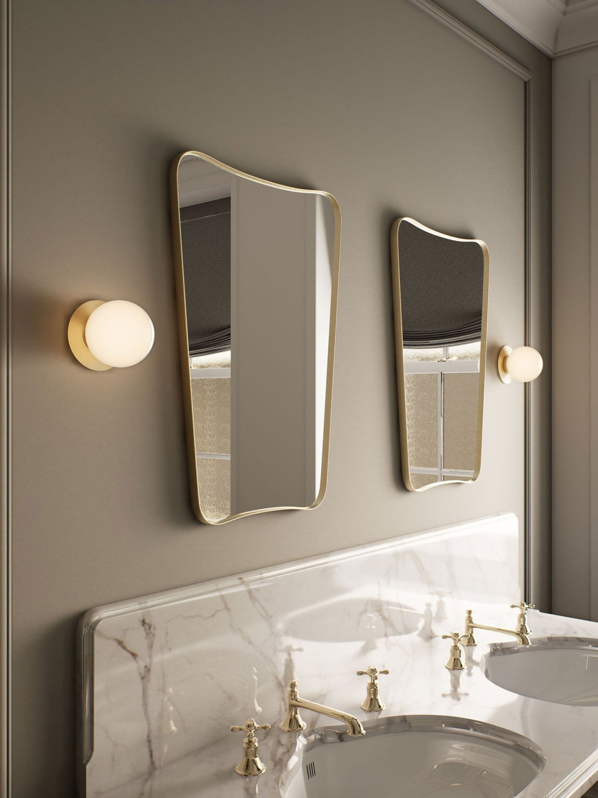 52218 56665c933e Cto Mezzo Wall Light Satin Brass Portrait