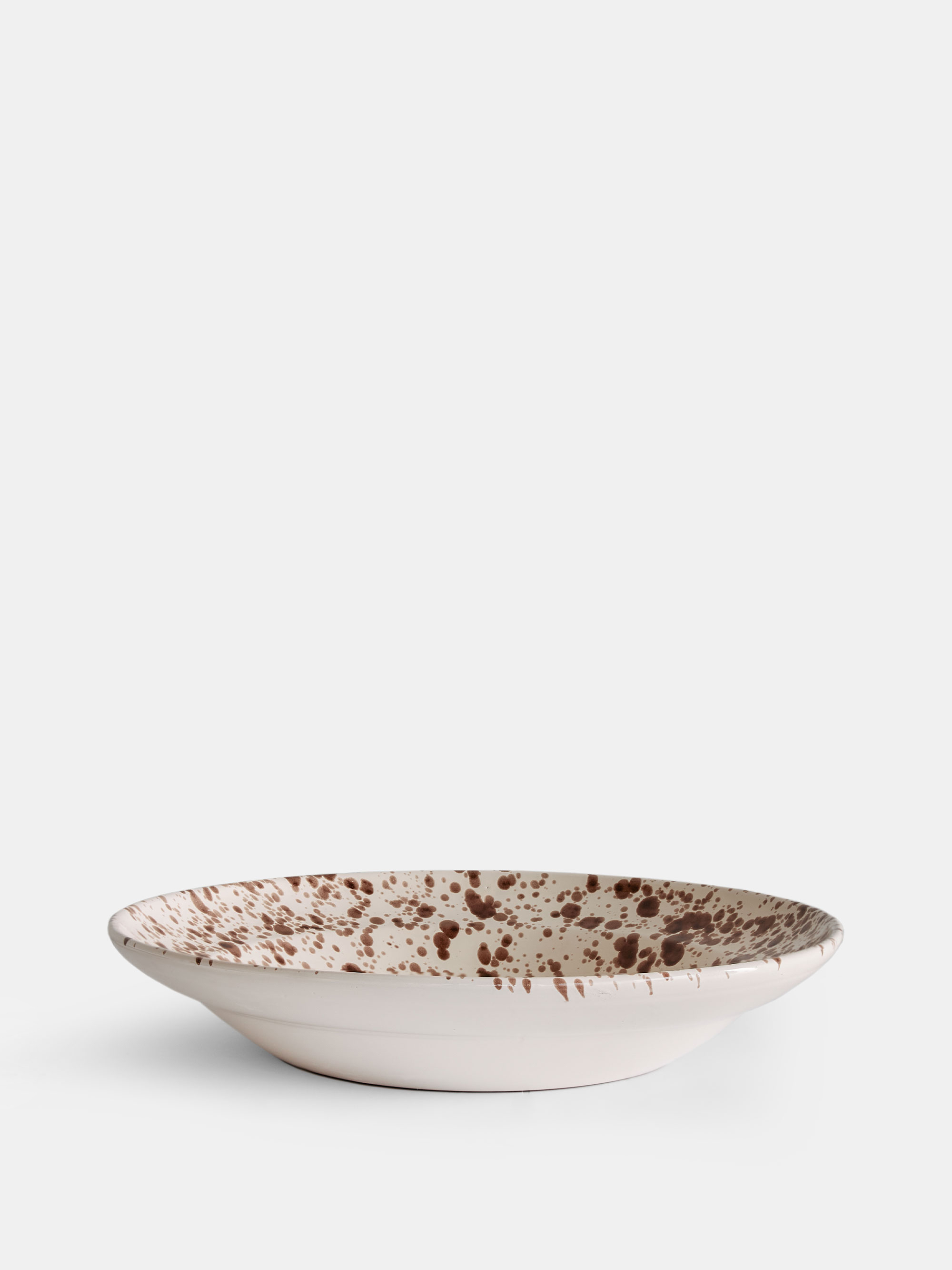 53126 1f03bc5923 53126 9a0fb1c50d Spruzzi Vivente Medium Serving Bowl Brown On Creme Original Portrait