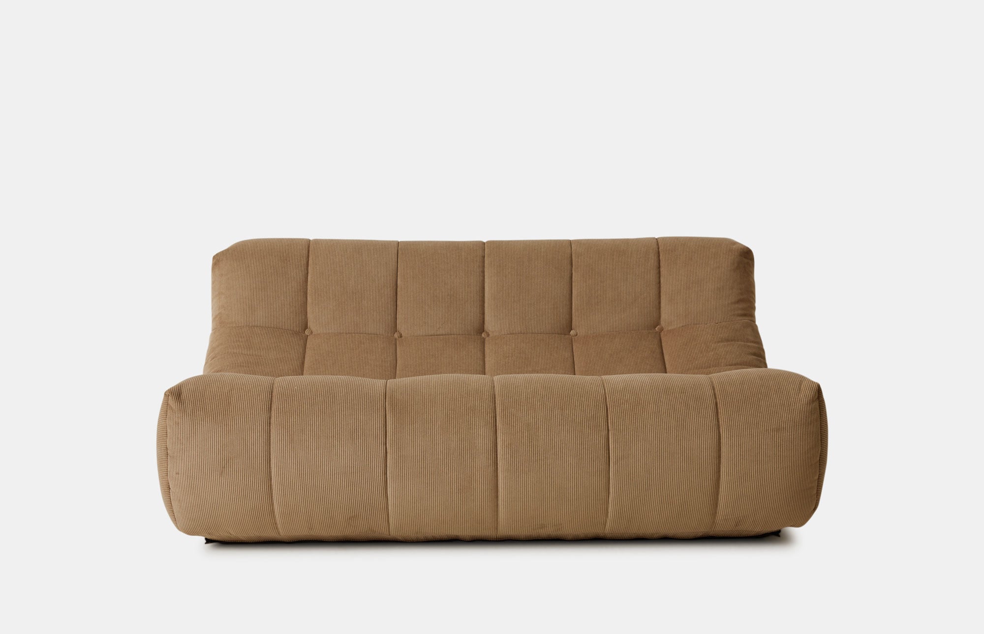 53958 5d5c8aa11f Lazy Lounge Bench Corduroy Rib Brown Front Portrait