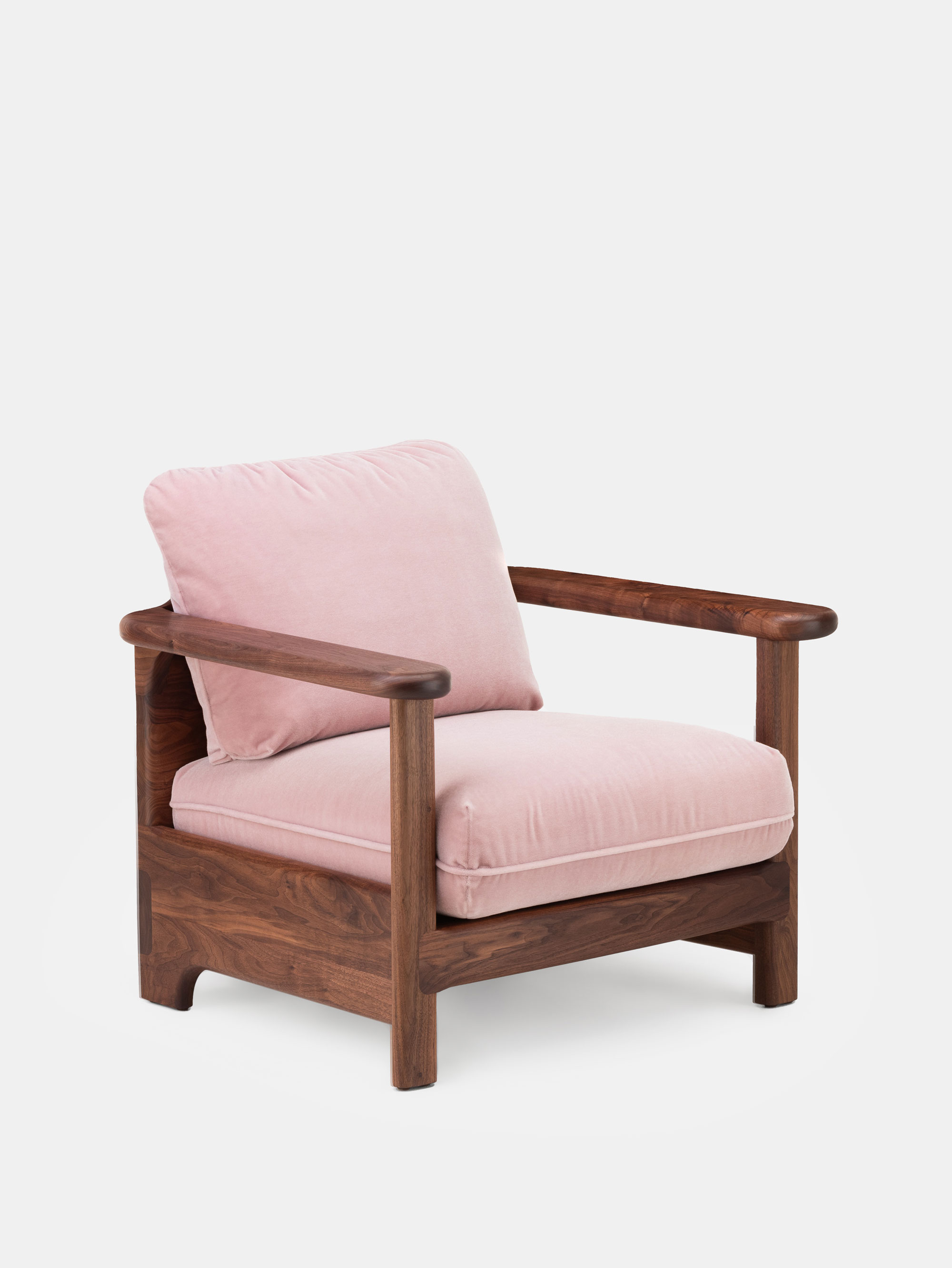 54032 1b0c1e05d9 690s Twenty Five Lounge Armchair By De La Espada Atelier In Danish Oiled Walnut And Byram 621 Fabric115958 Portrait