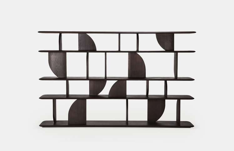 Greek Shape Rack Ethnicraft — Geometric Rack - Teak Brown — Shelving systems | Artilleriet