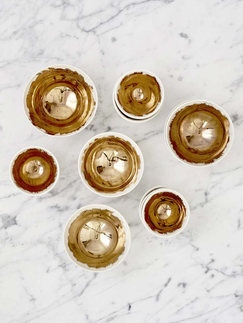 Gold Painted Bowl - Large