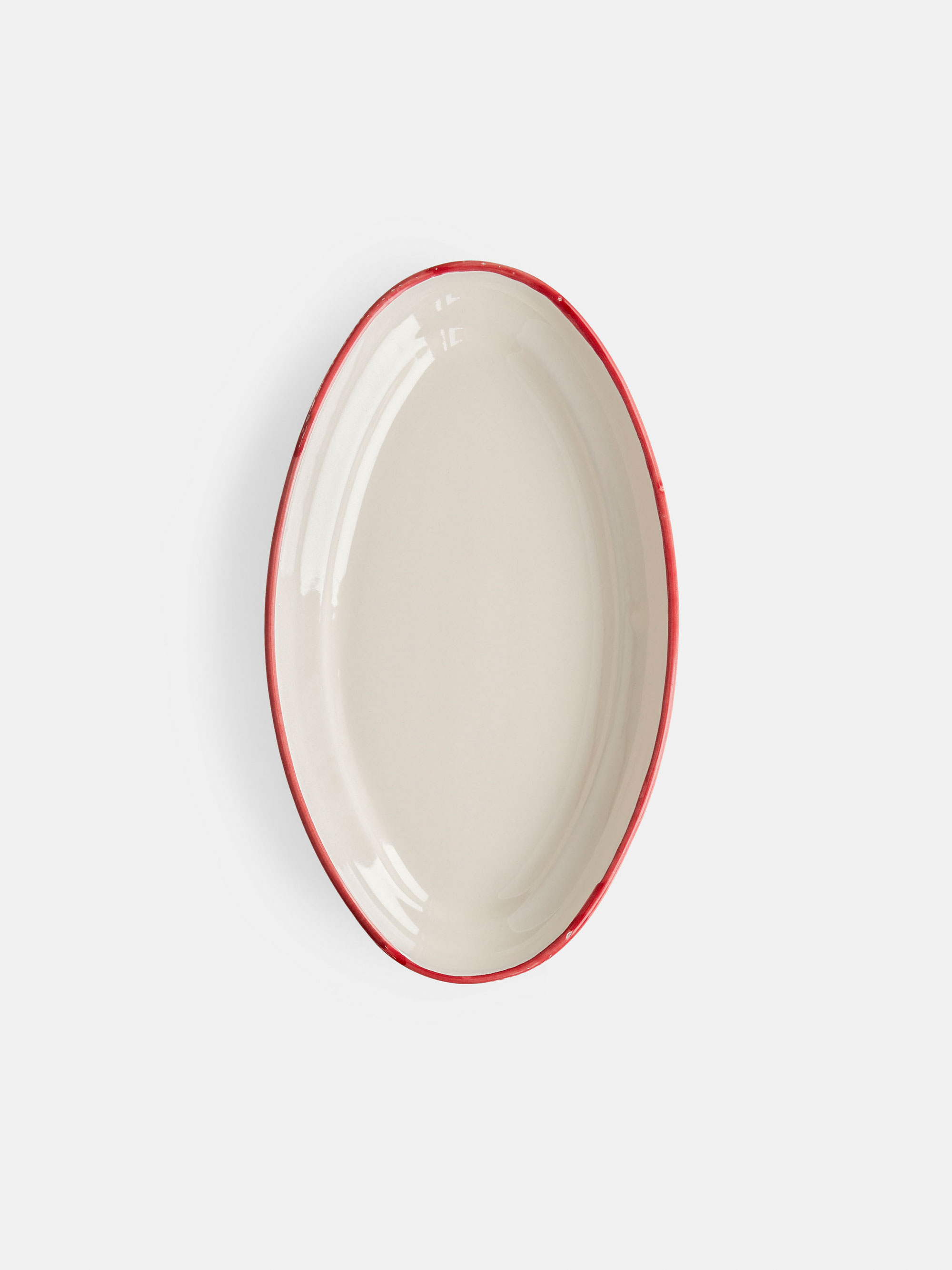 55163 8c7332c1fe Oval Plate Medium Red Border Portrait