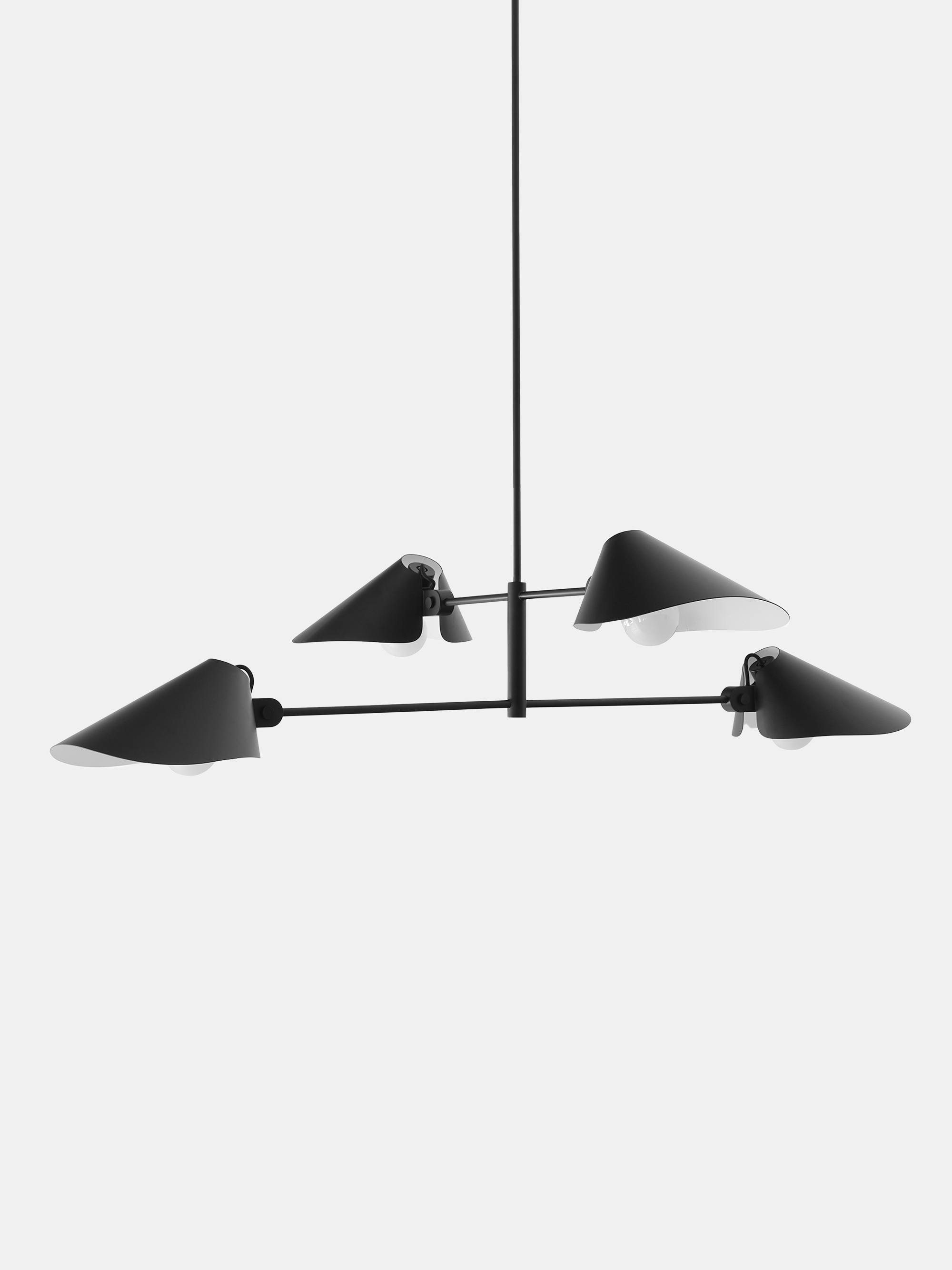 55322 7fe2981e7f Bonnet Sc93 Chandelier Black W Large Stem 1400 Mm Front Down Portrait