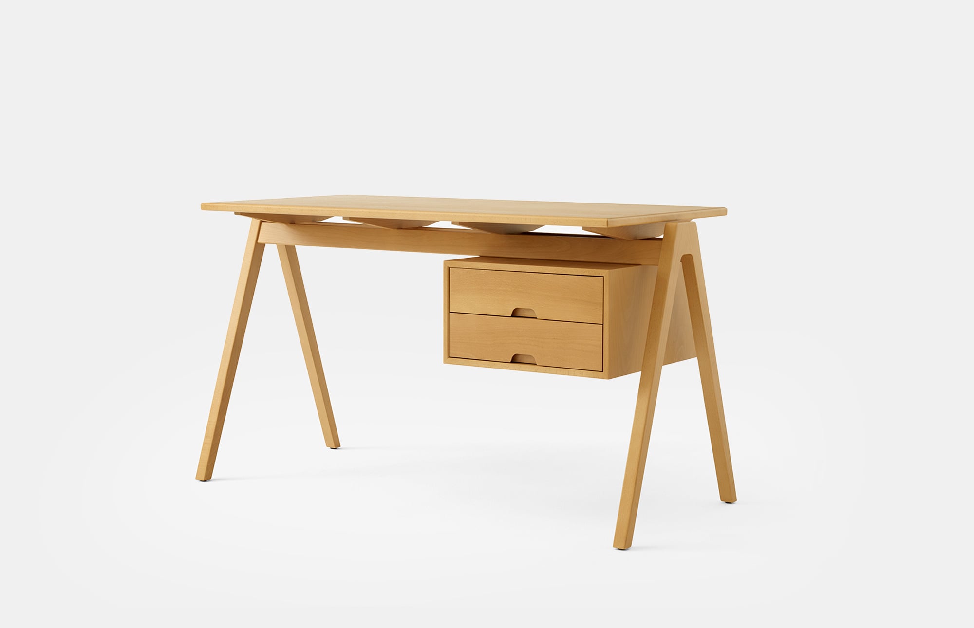 55330 E3b4e6fef5 Daystak Table Rd2 Rd3 W Daystak Desk Drawer Beech Angled Front Portrait