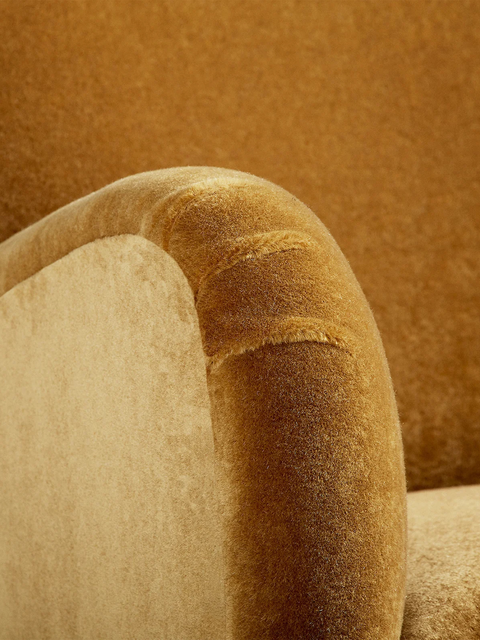 56047 60943d50e1 54 Chair Fumed Oak Teddy Mustard Detail Portrait