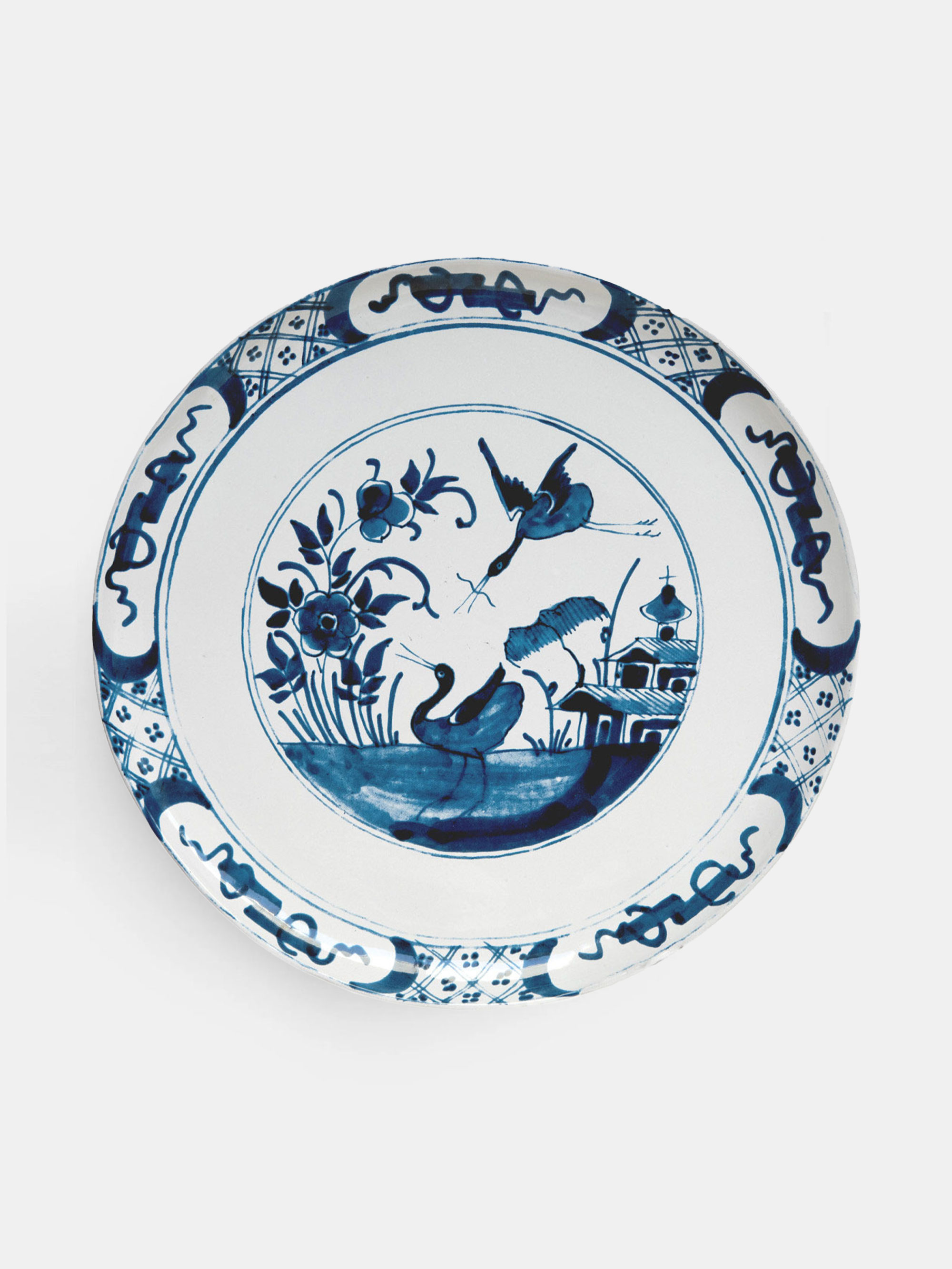 56223 E071a58c33 Large Pond Heron Dinner Plate Portrait