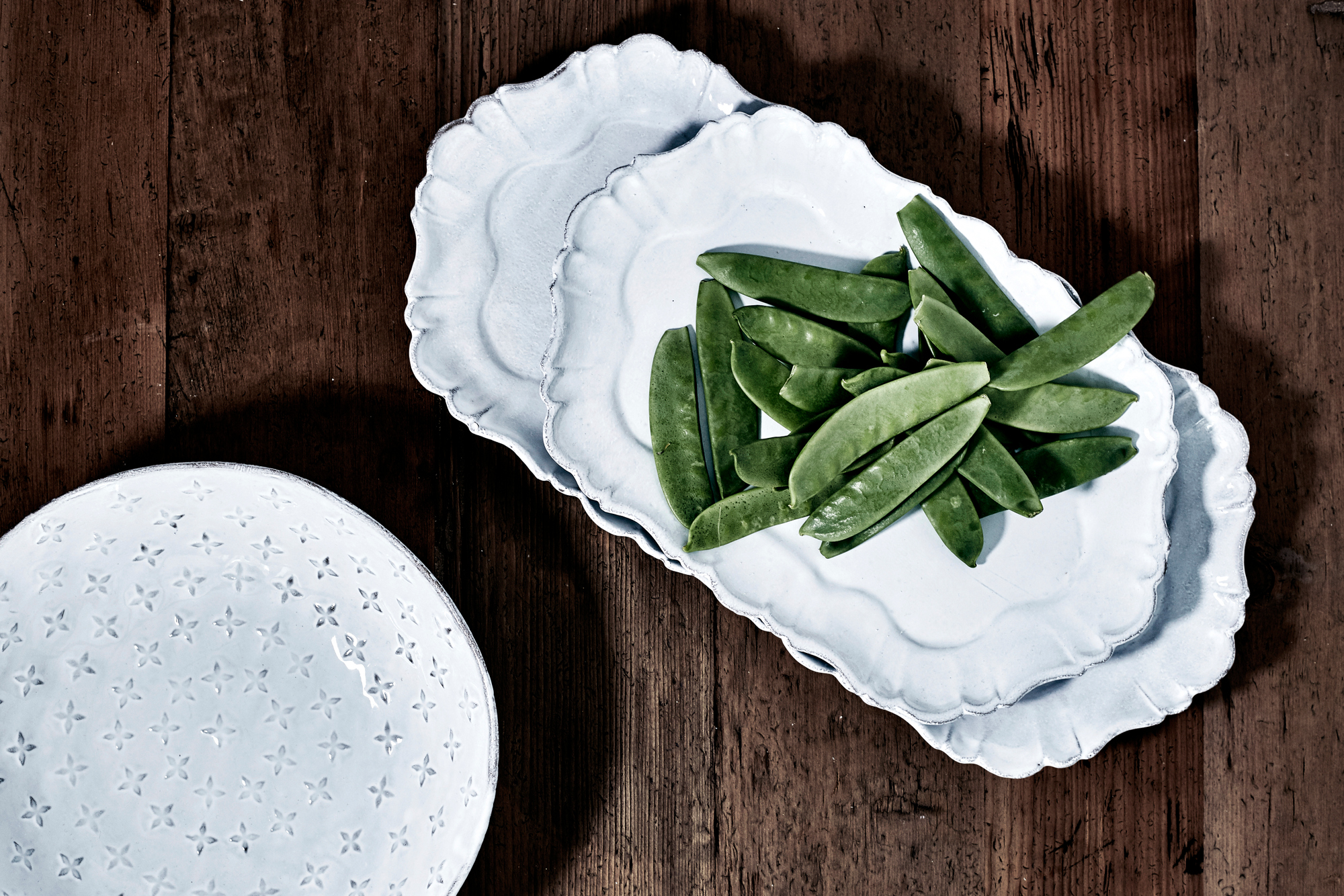 Astier de Villatte — Victor Long Platter — Serving dish & bowls