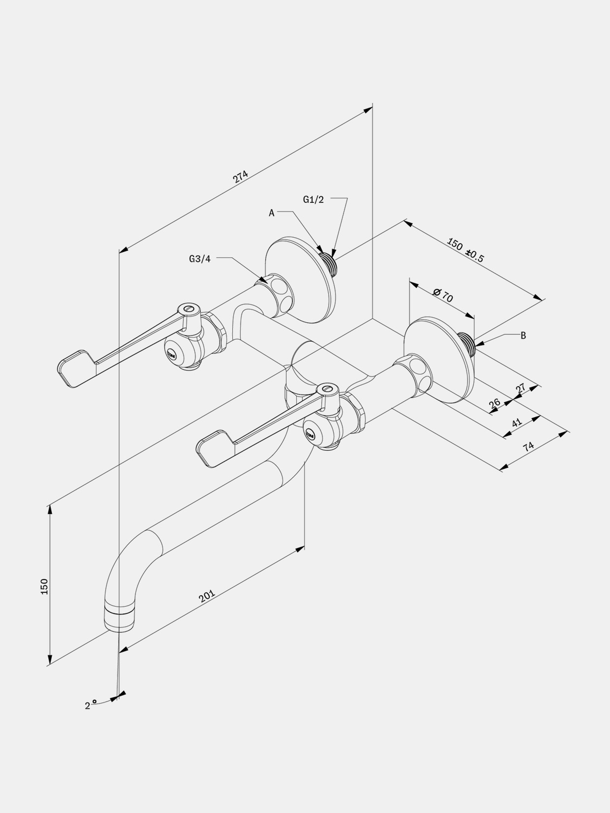 56704 463a157928 Sp Elbow Fixture With S200mm Spout Portrait
