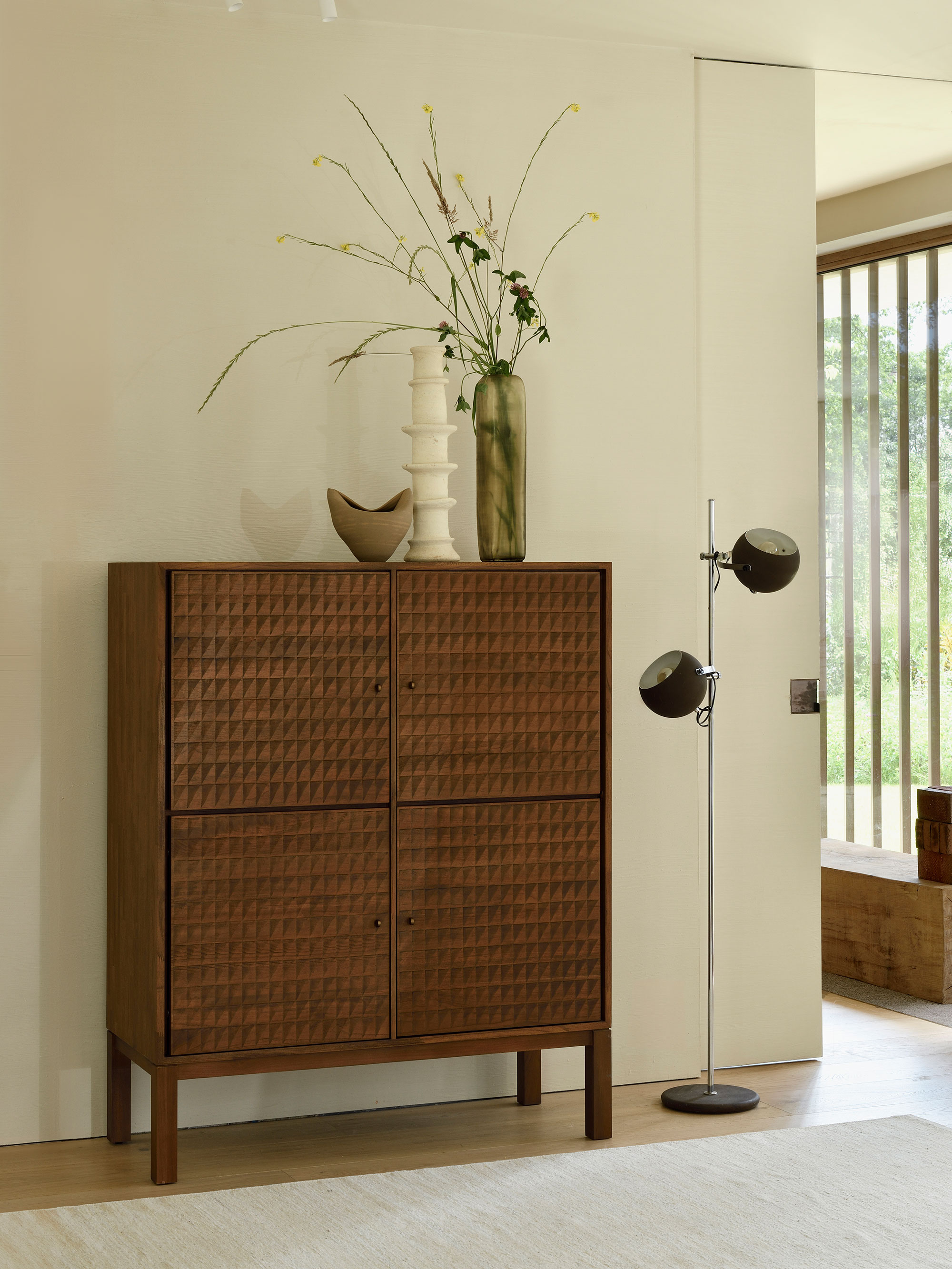 57140 08a6c69753 15349 Sono Cupboard Varnished Teak Light Brown 4doors Hq Portrait