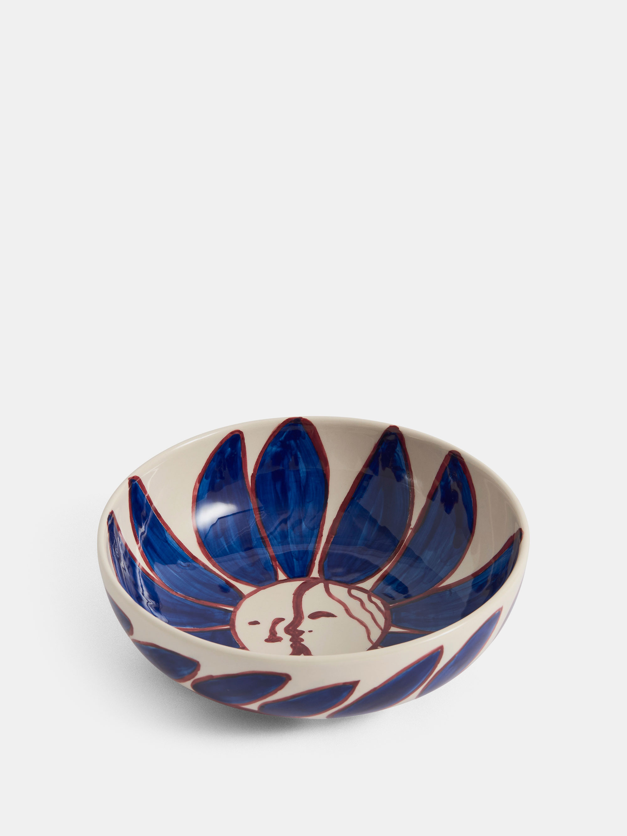 58591 E33450e194 Hay La Pittura Bowl Oe18 Deep Blue Flower Shift Portrait