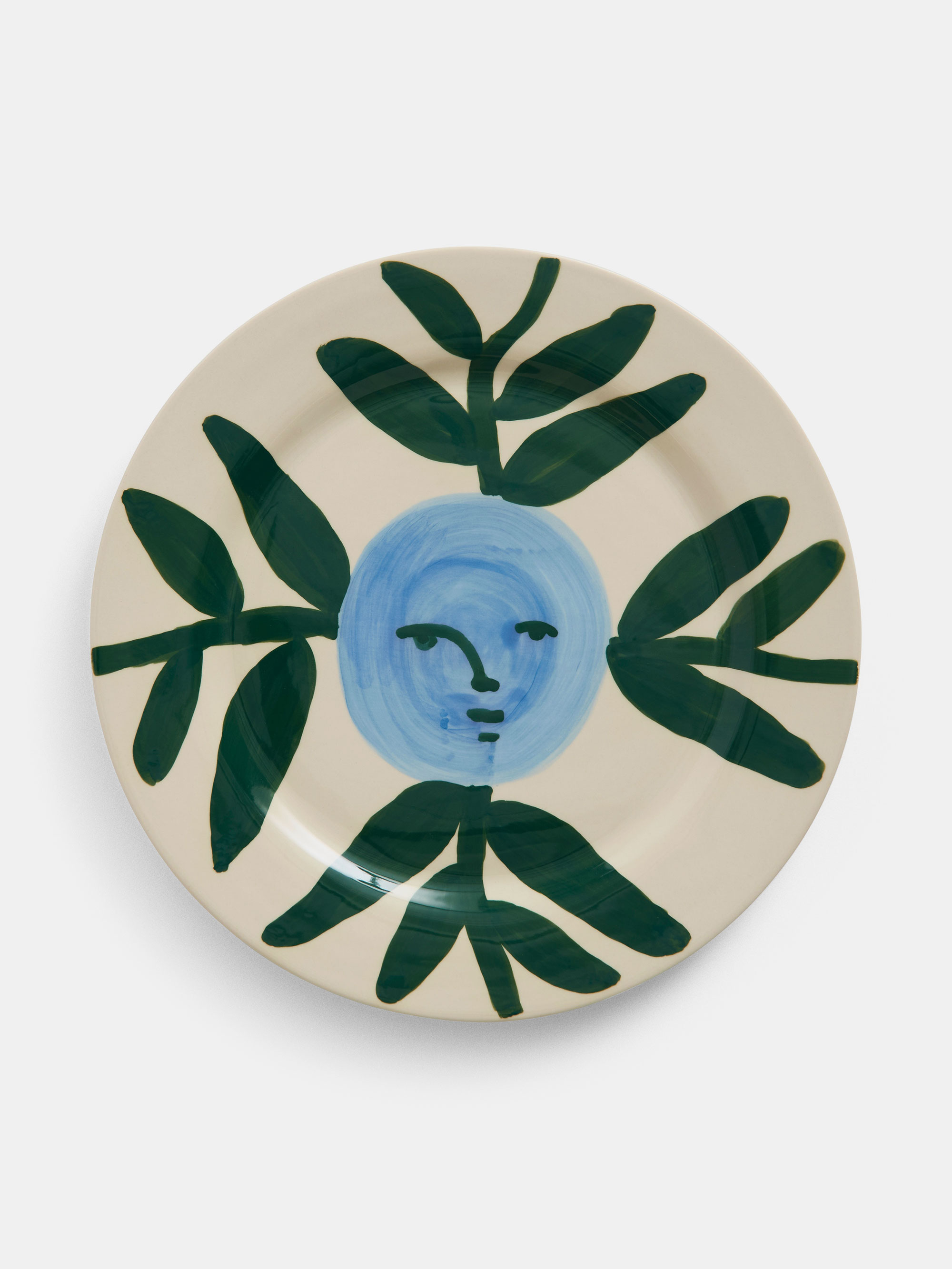 58602 365221db46 Hay La Pittura Plate Oe285 Moon Face Wine Portrait