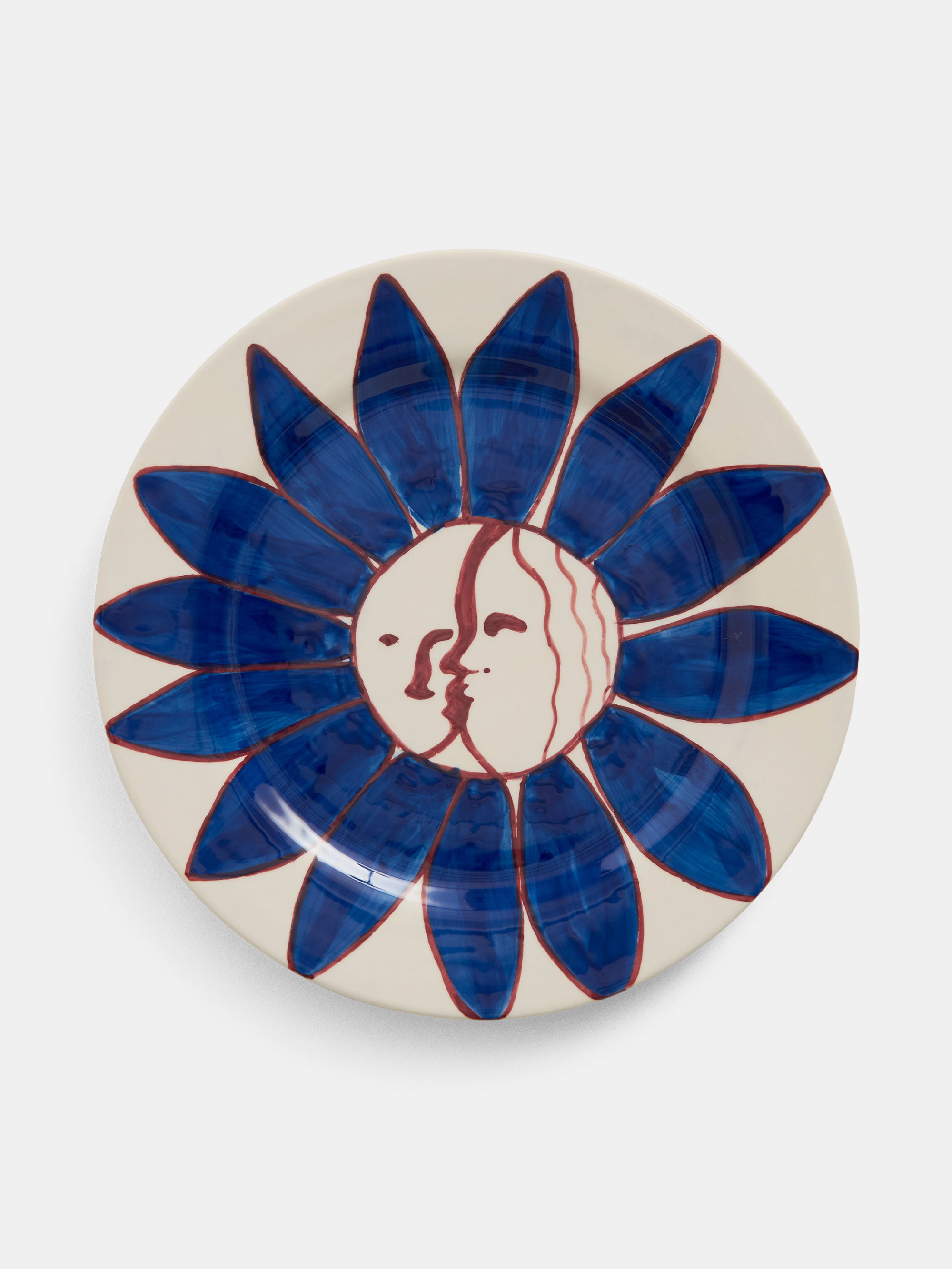 58604 9dcd192afe Hay La Pittura Plate Oe285 Deep Blue Flower 1 Portrait