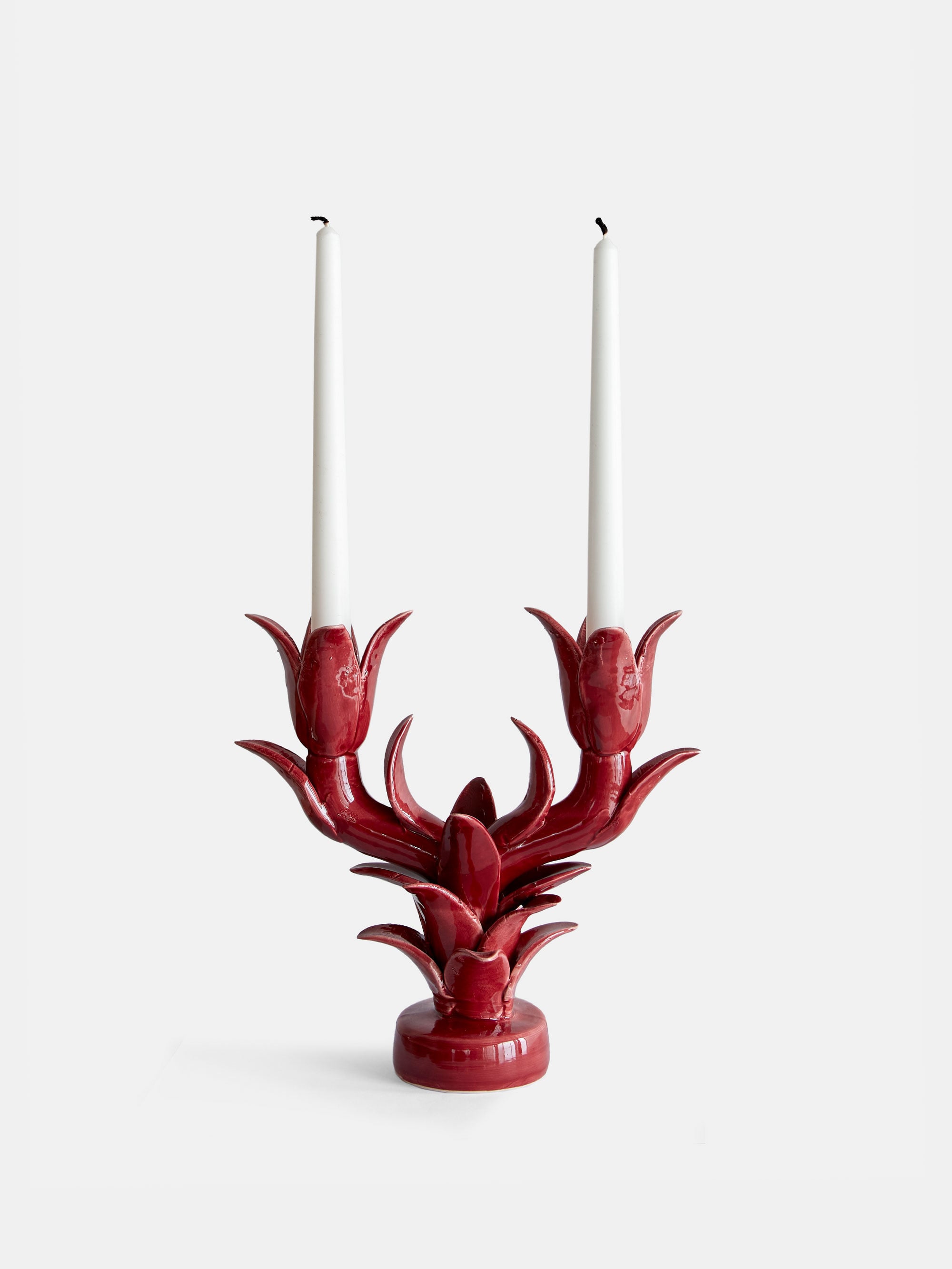 58875 310e2986d1 Tulipe Double Candlestick Flambeau Cherry Red 2 Portrait