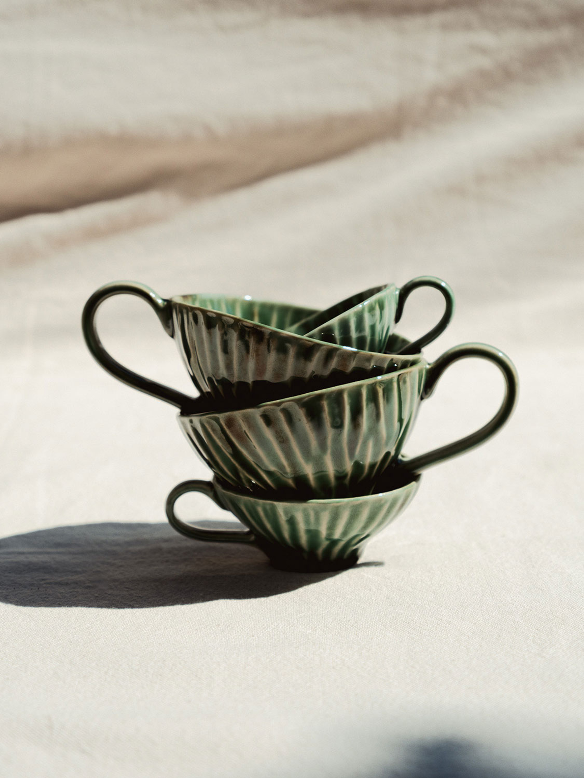 Serax — Verde Lanza Cappuccino Cup with Saucer — Coffee- & Tea