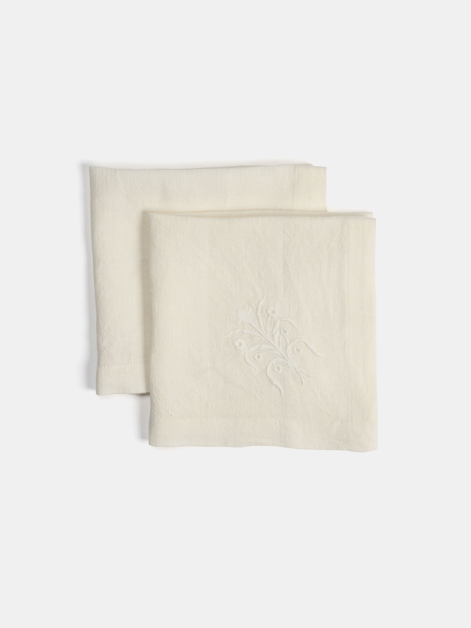 59619 0afbf3cbf0 The Floral Napkin 40x40cm White Portrait