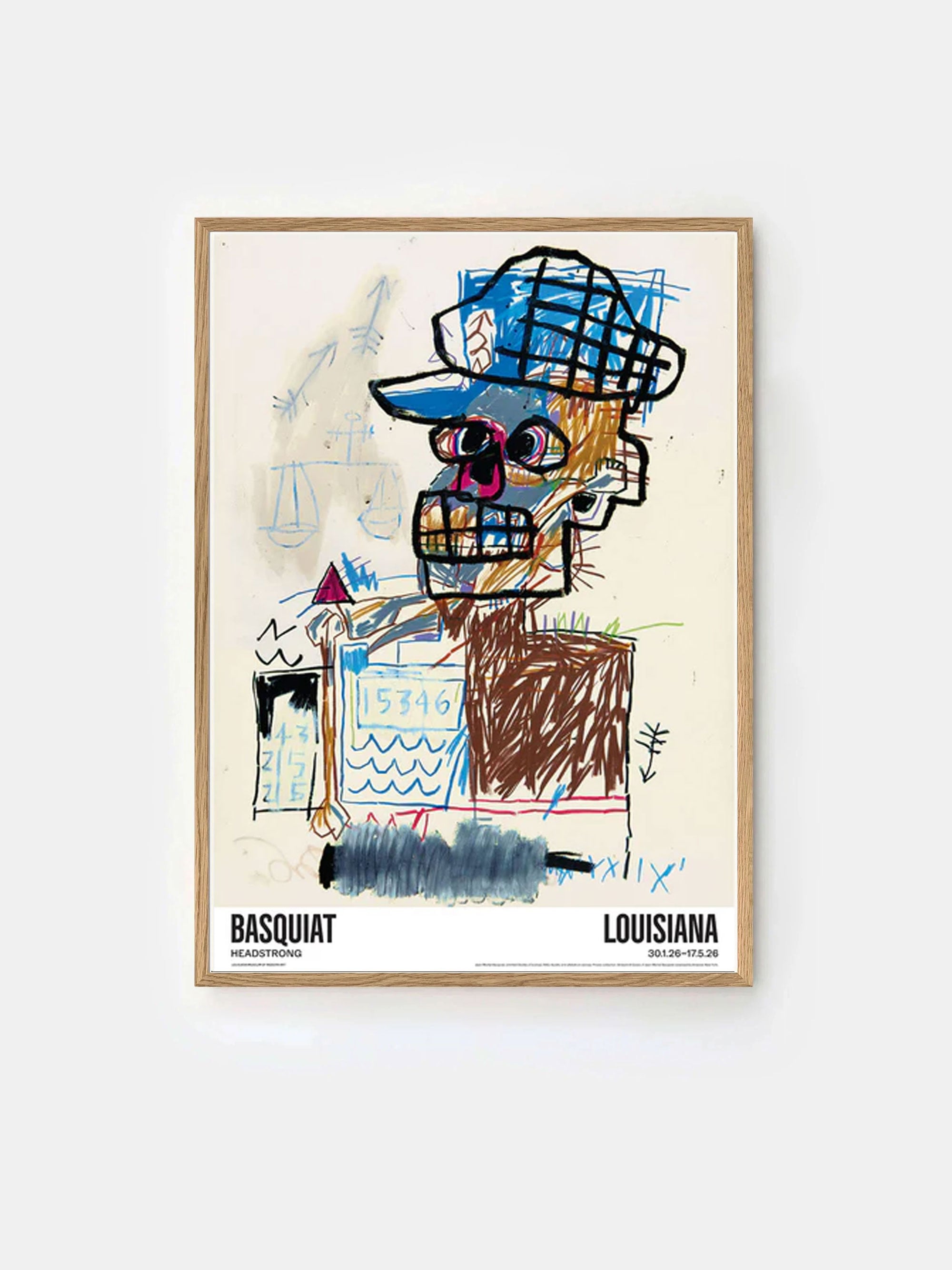 JEAN-MICHEL BASQUIAT Louisiana ポスター 額装
