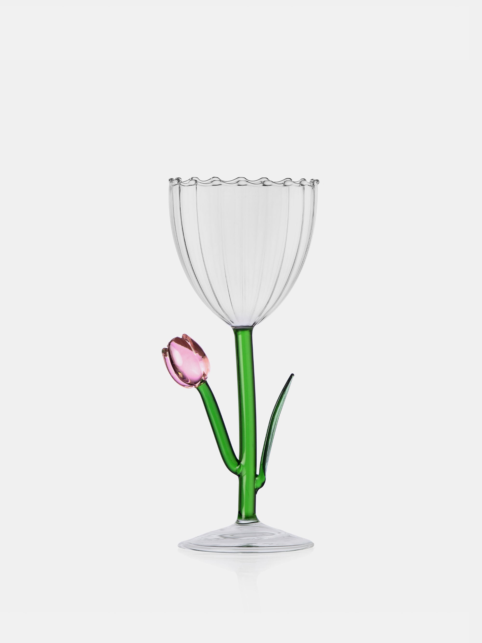 60258 C18f1431eb Optic Stemmed Glass Pink Tulip Portrait