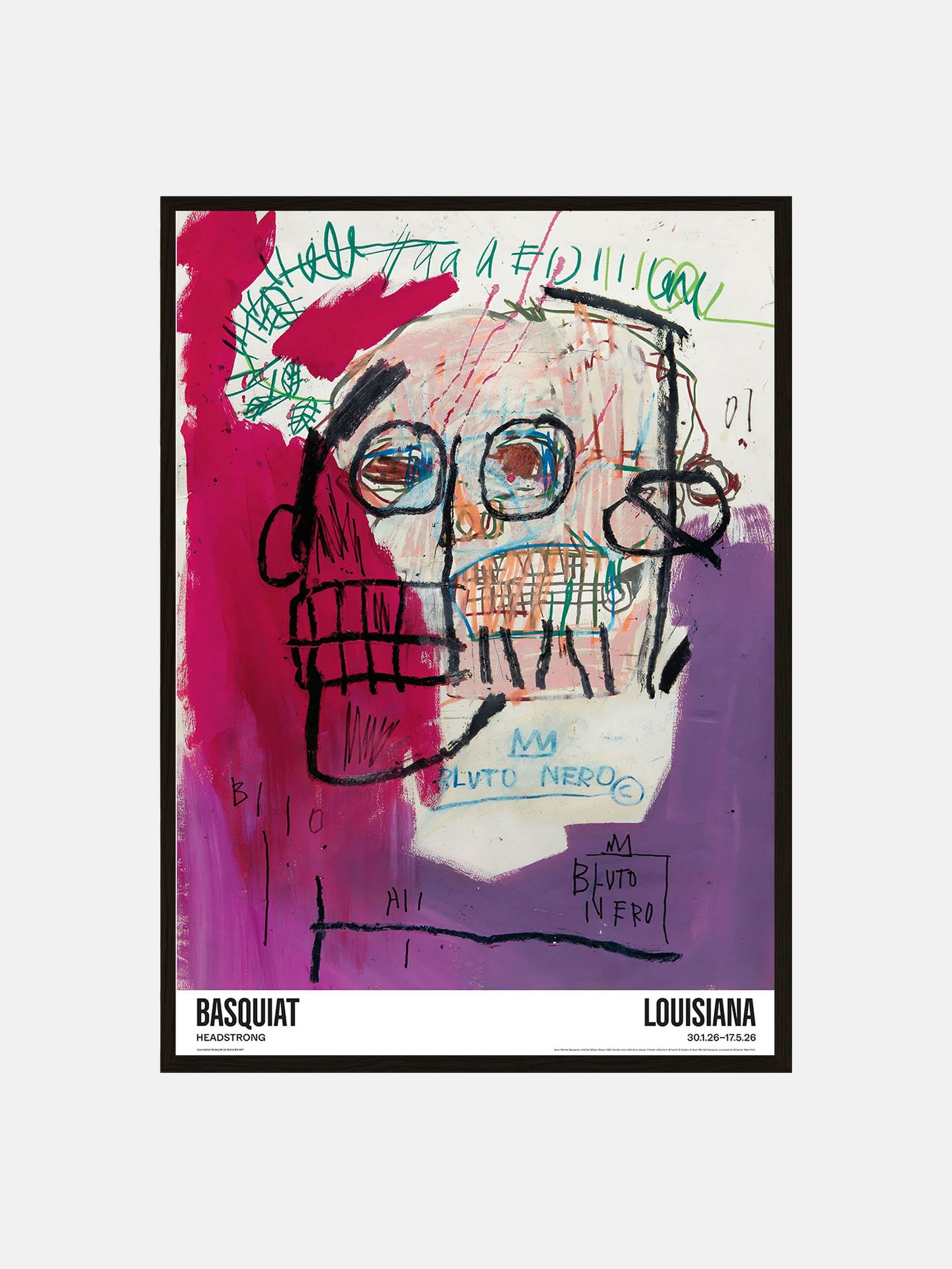JEAN-MICHEL BASQUIAT Louisiana ポスター 額装 Louisiana — Jean-Michel Basquiat - Untitled (Blut Nero) 1982