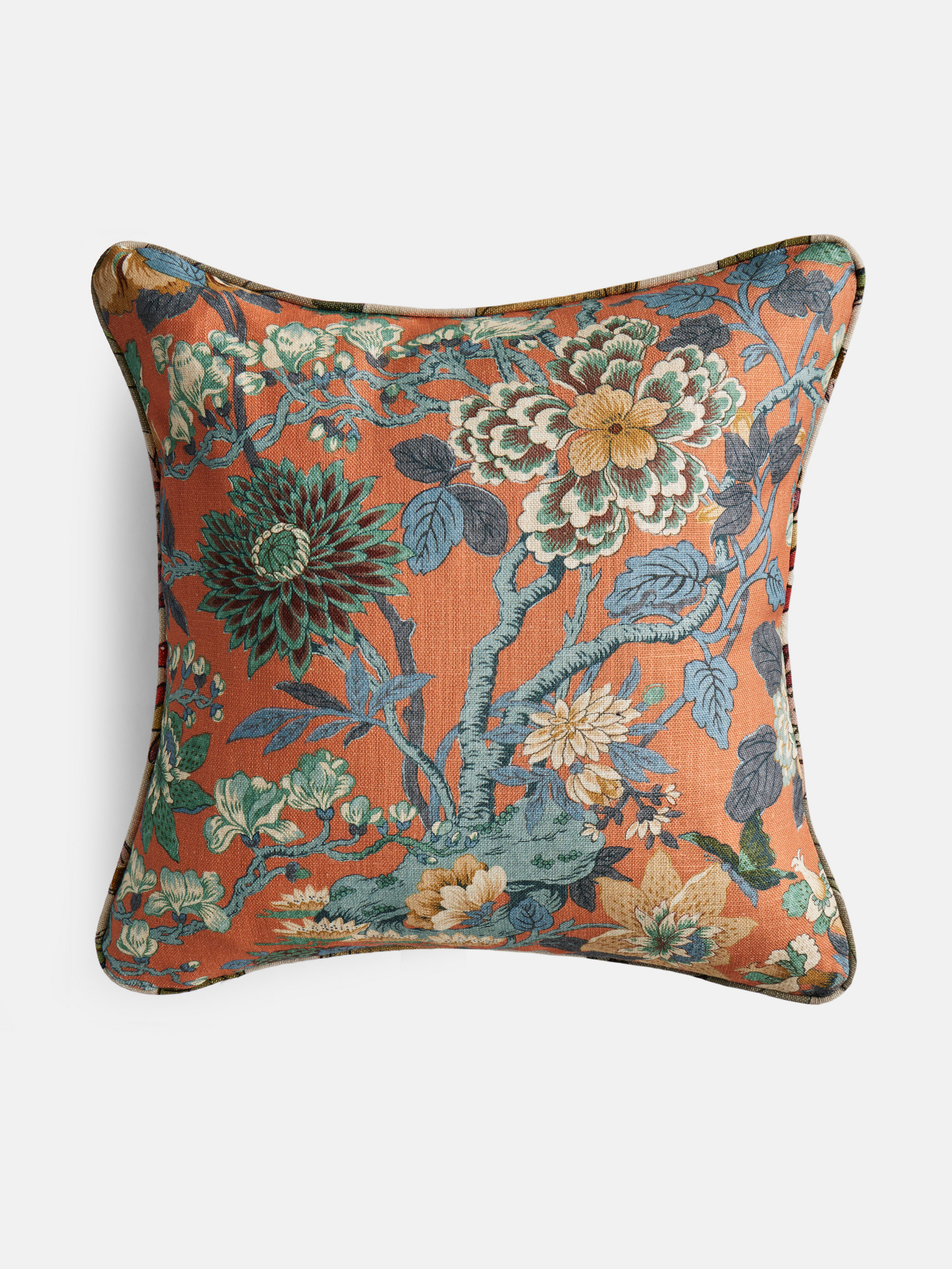 60500 07335636b9 Little Magnolia Orange Cushion 50x50 Cm Portrait