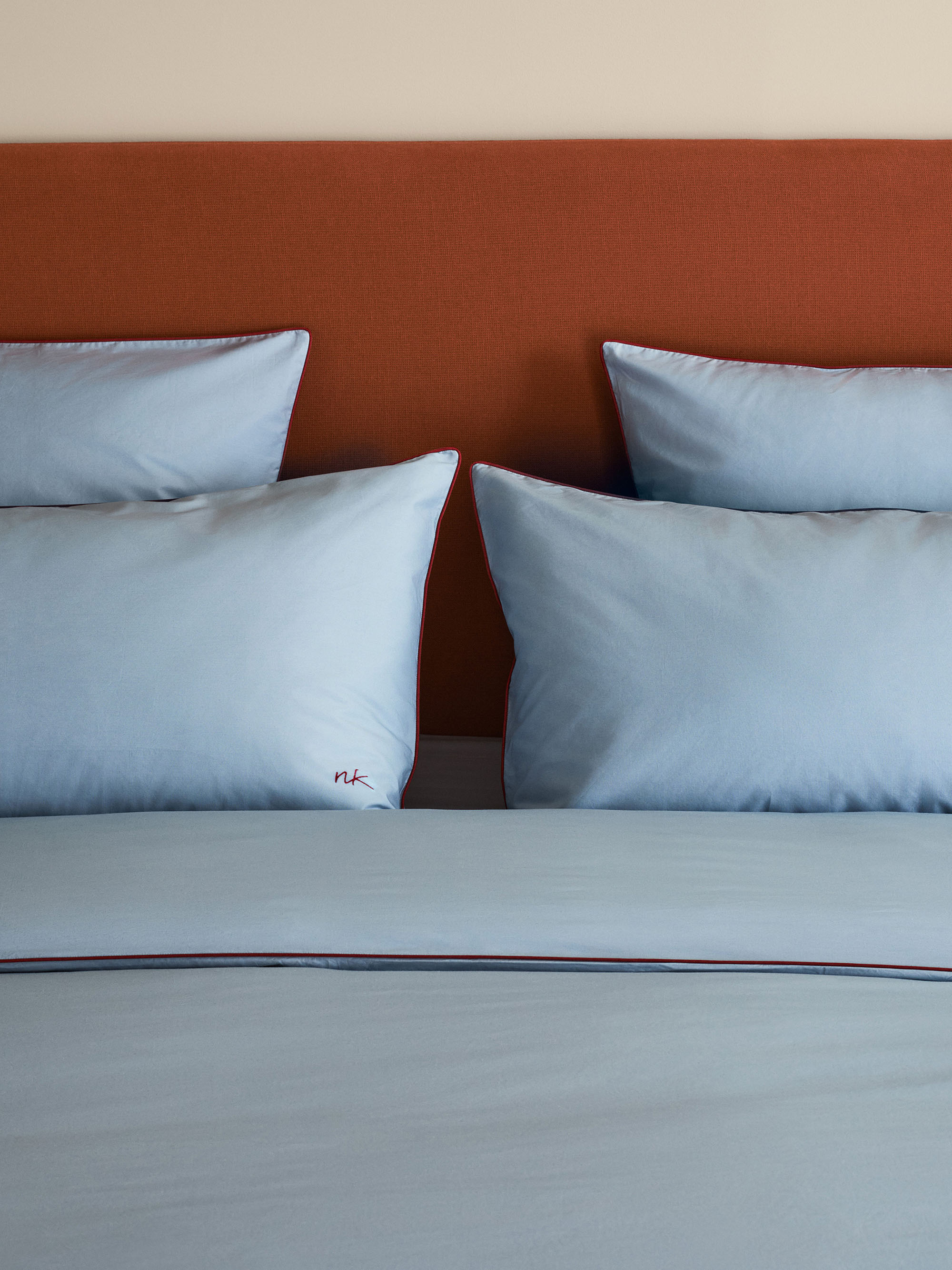 60911 Ea85d41982 Percale Pillow Case 50x90 Shirt Blue Red 1 Portrait