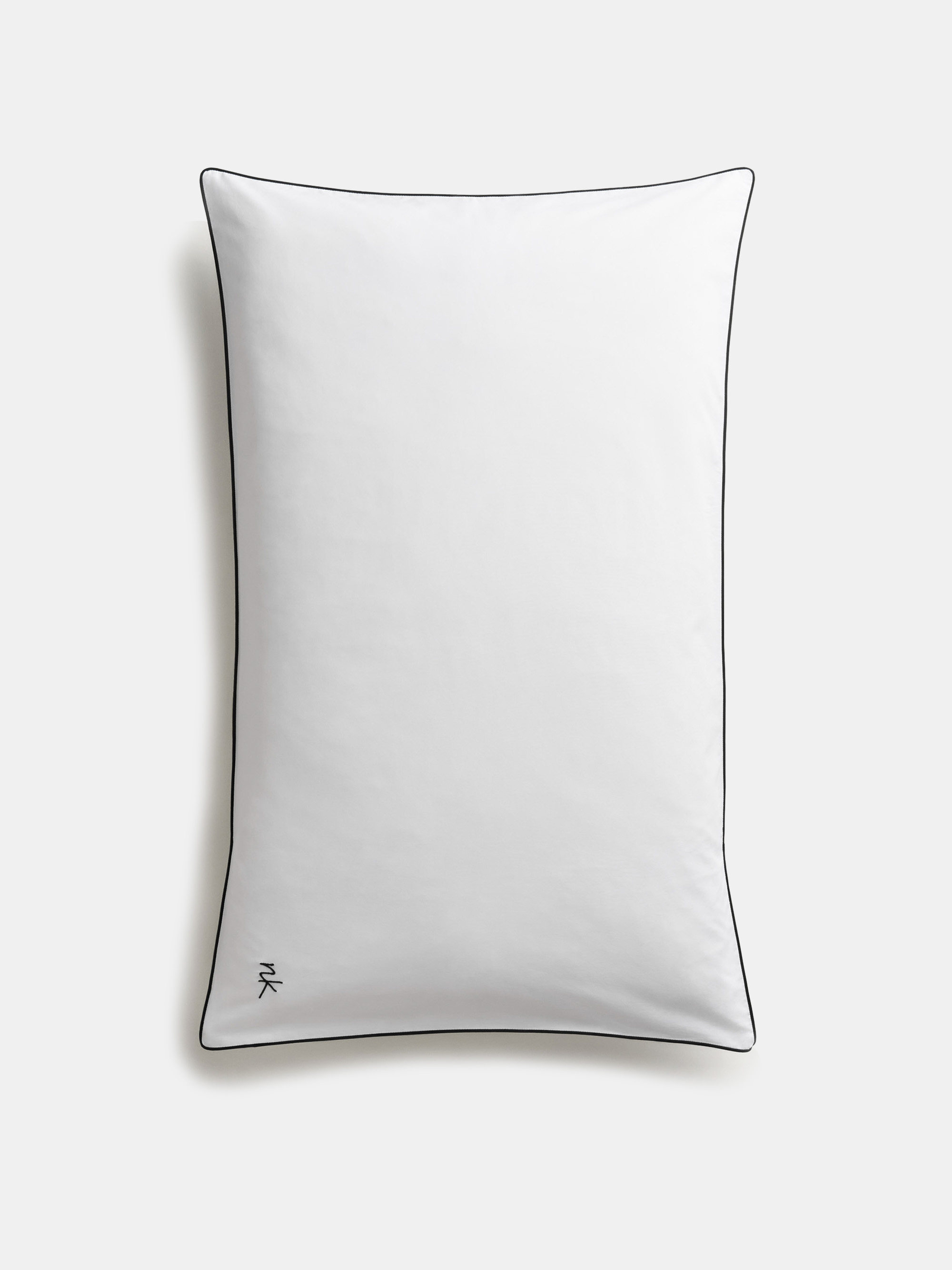 61054 7909e00c6f Percale Pillow Case 50x90 Crisp White Black Portrait