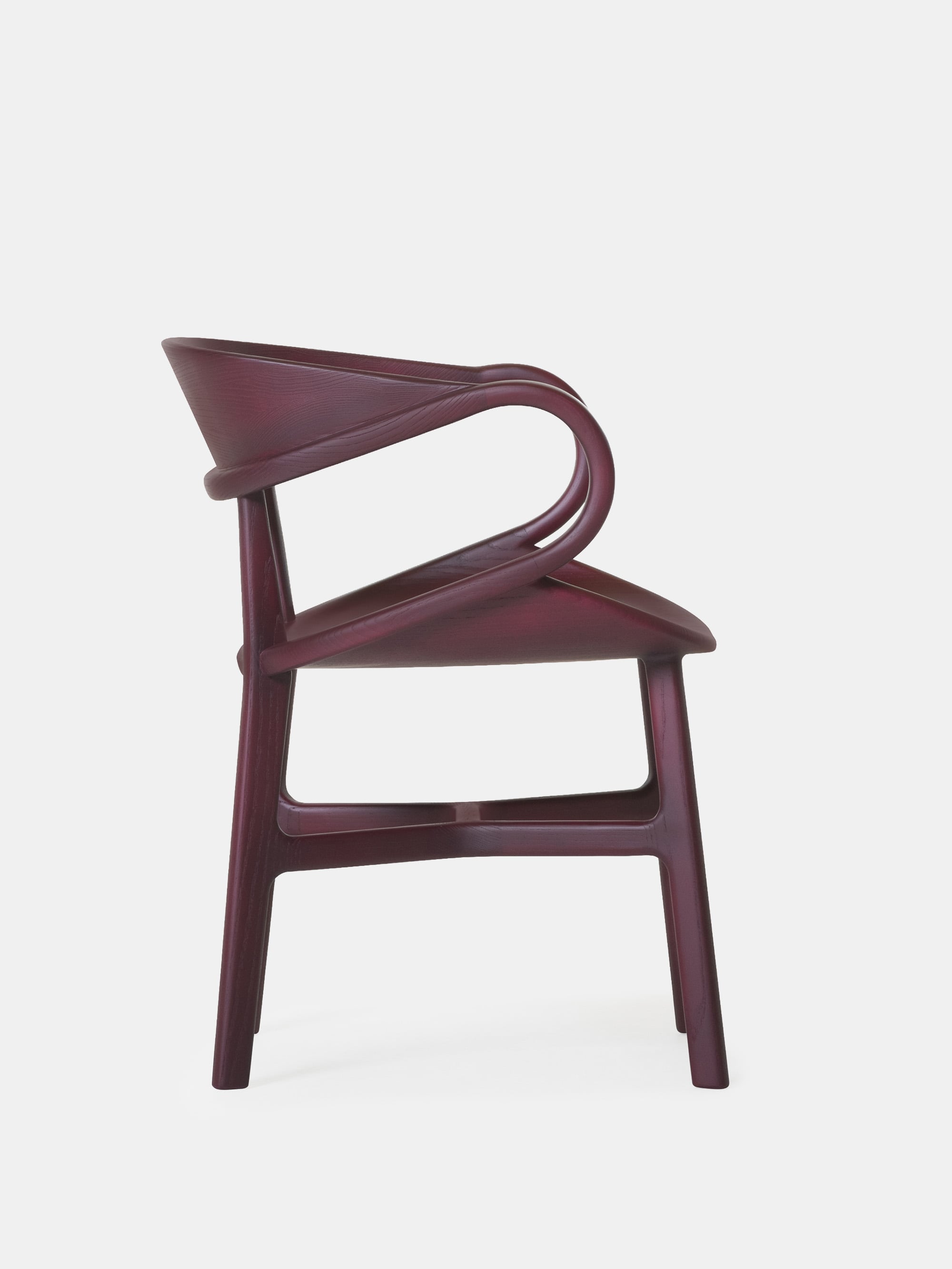 62106 9ae6b9c60c Vivien Chair Bordeaux Stained Ash Side Portrait