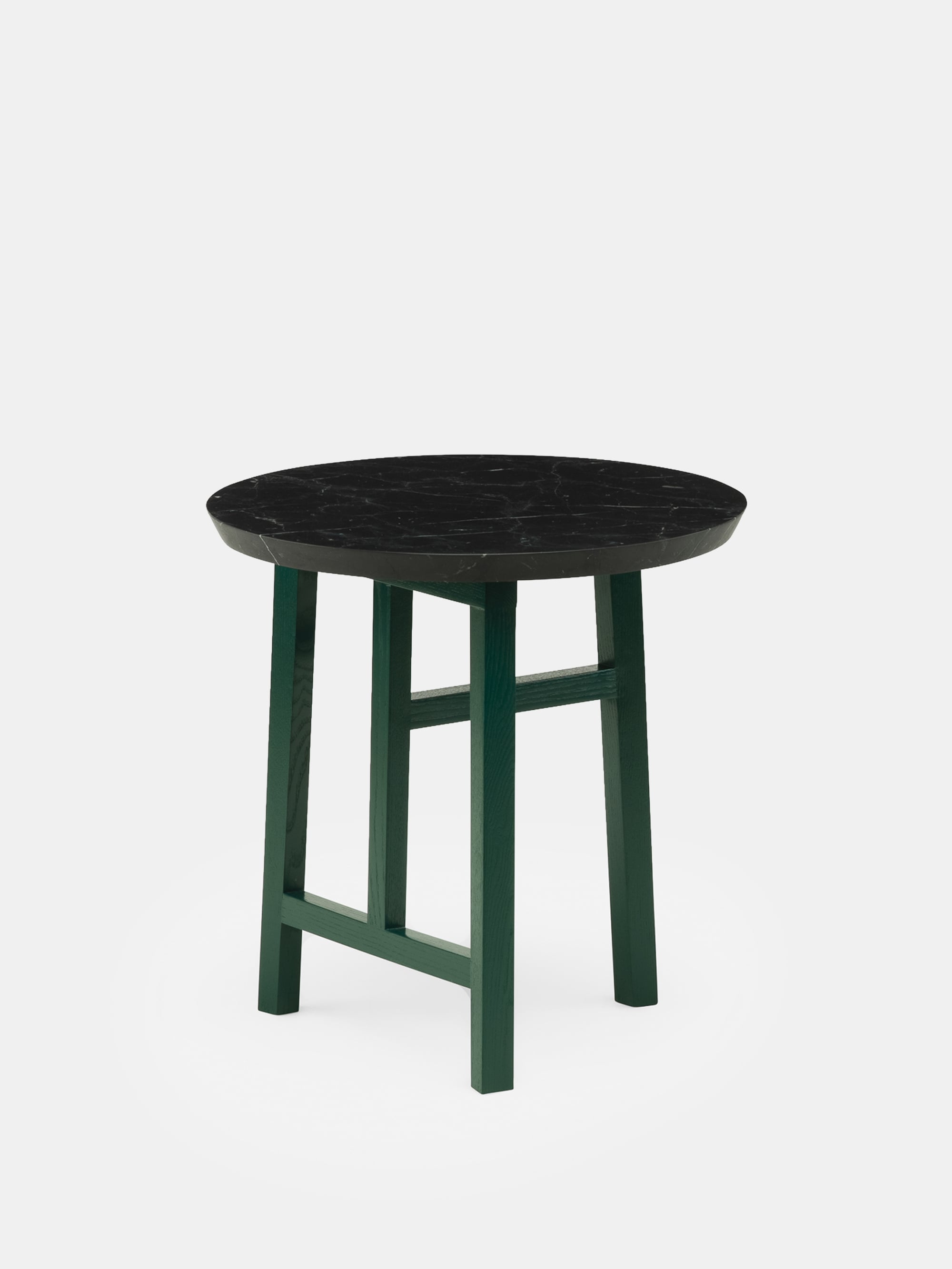 62122 2657aff31e Trio Side Table Forest Painted Ash Black Marquina Marble Portrait