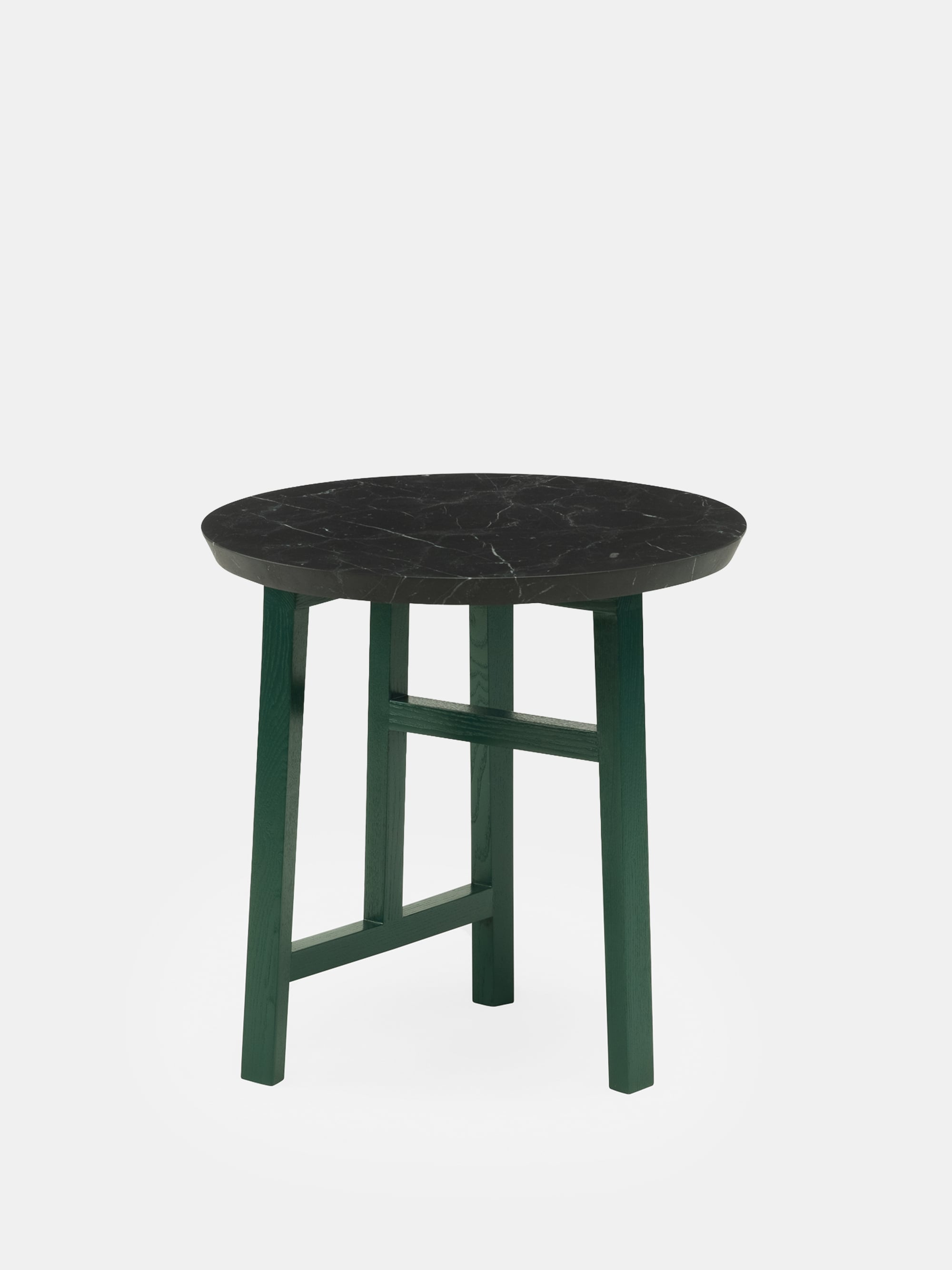 62122 Ed470725c0 Trio Side Table Forest Painted Ash Black Marquina Marble Side Portrait