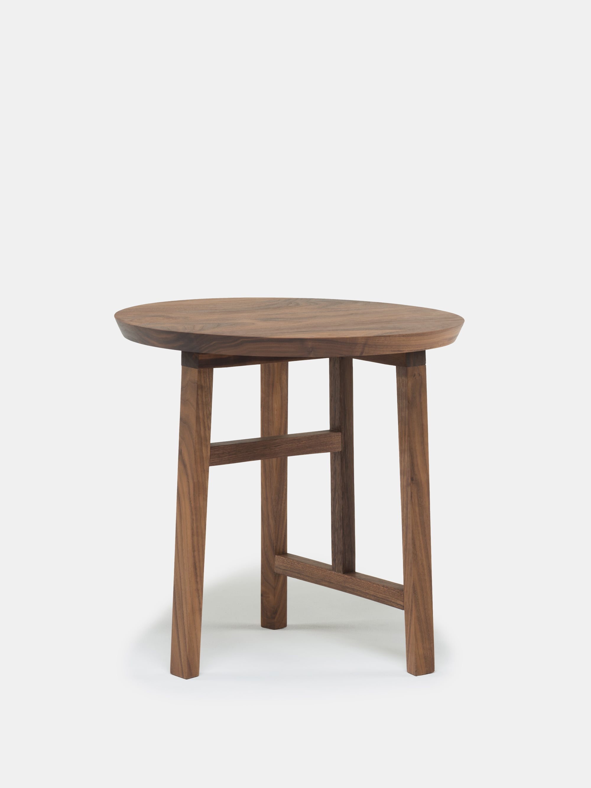 62122 F56e442ccd Trio Side Table Danish Oiled Walnut Front Portrait